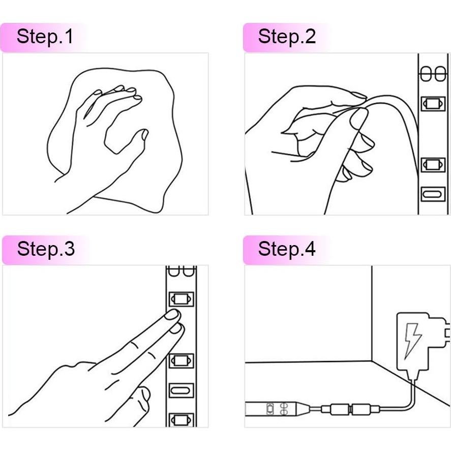 Tira de Luz Negra LED UV 5M 12V IP65 - LEDStrips8