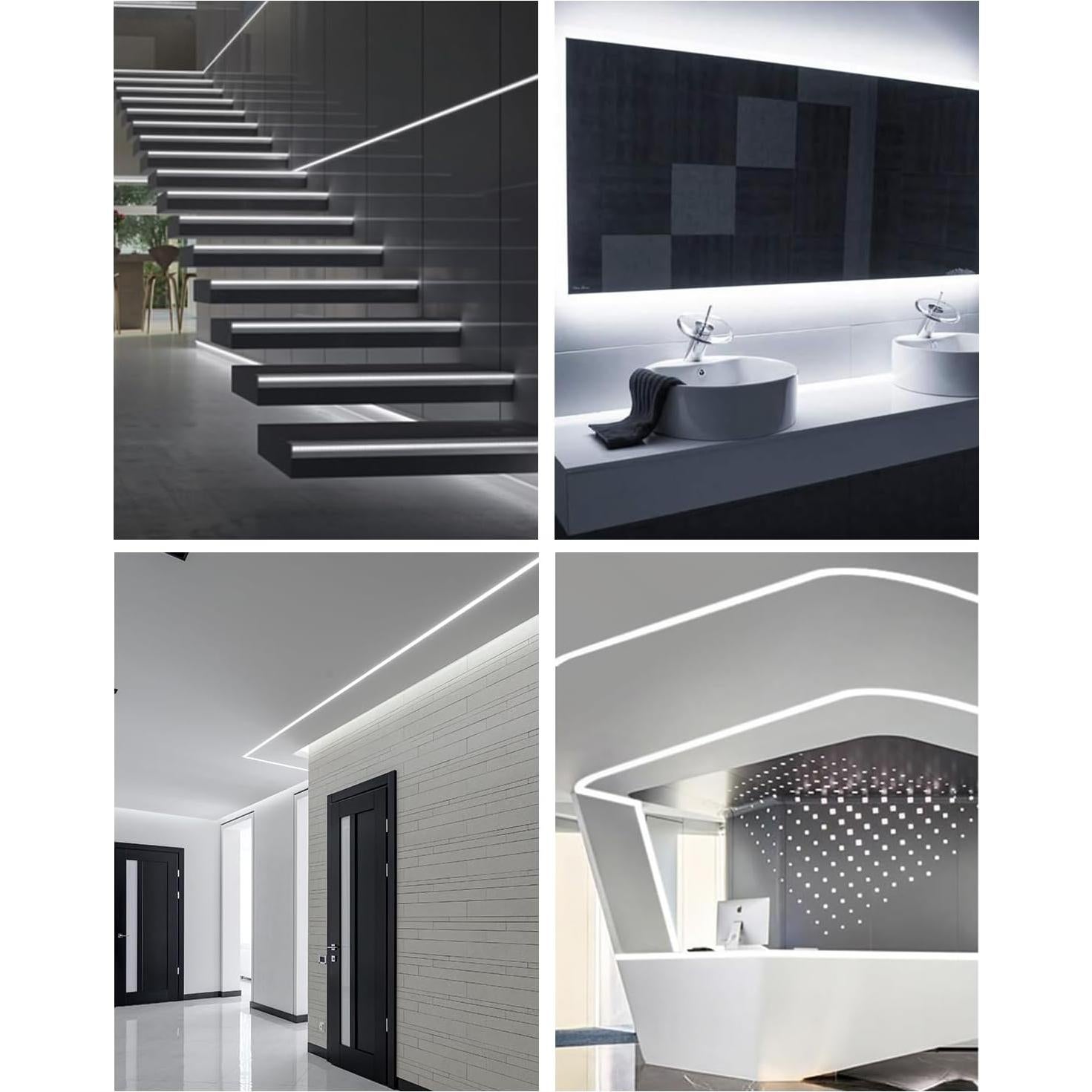 Tira LED COB 10m ALITOVE 24V Blanca Diurna 6500K Control Remoto