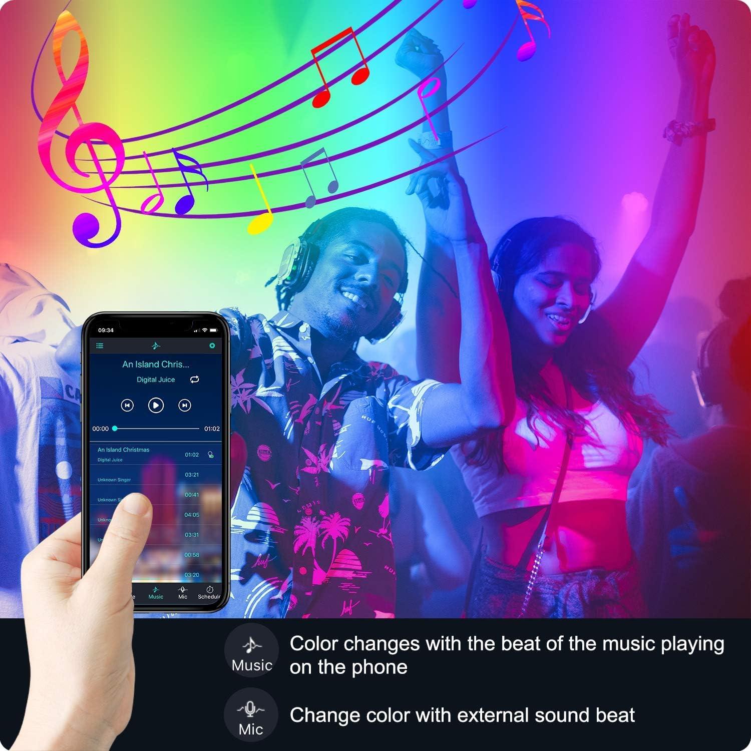 Tira LED RGB 25m Micomlan con Control APP y Música