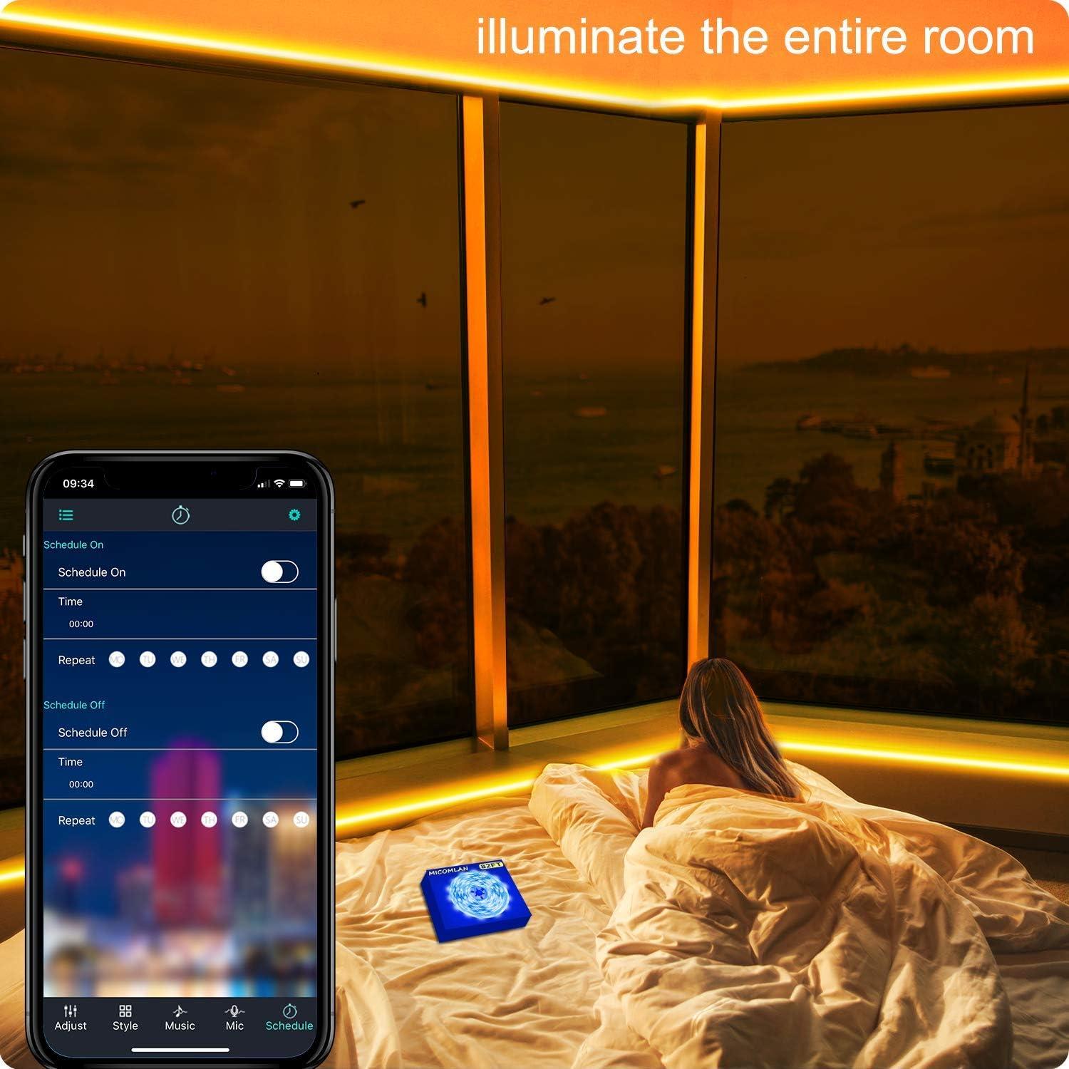 Tira LED RGB 25m Micomlan con Control APP y Música