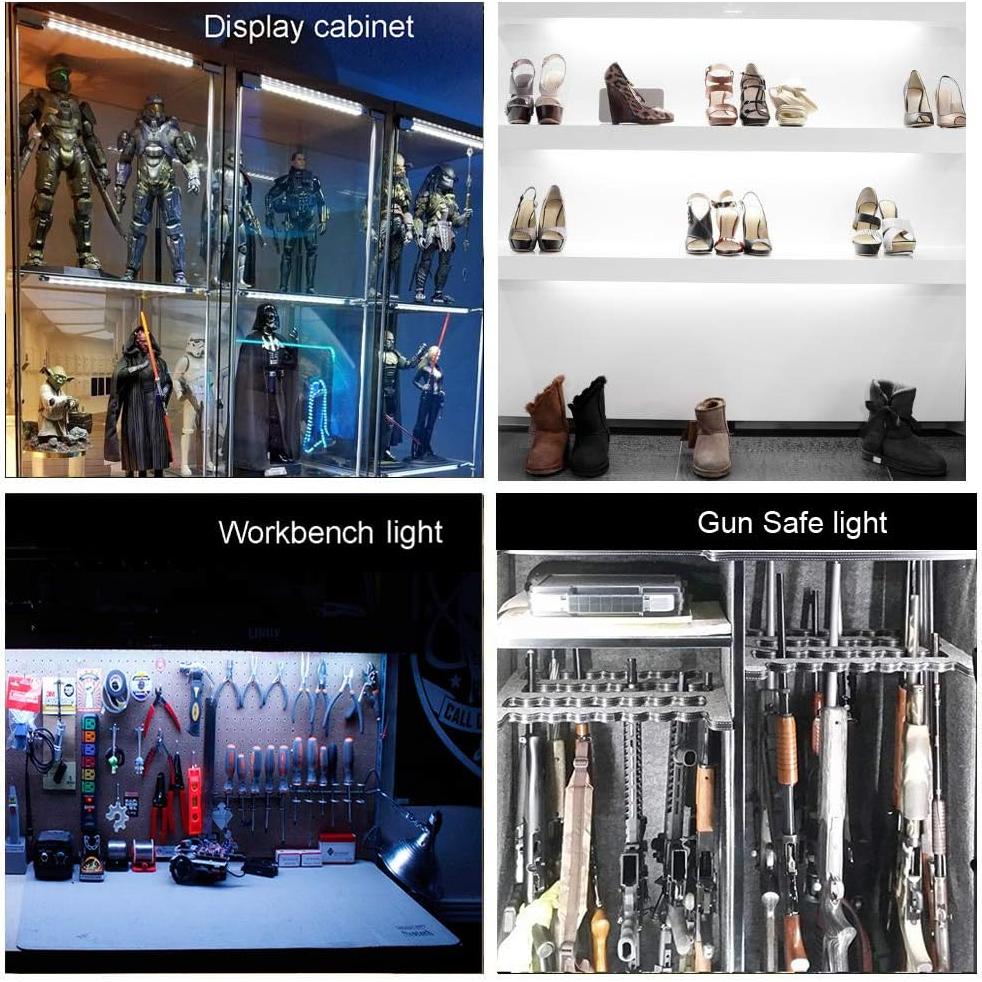 Cefrank Luces LED de Exhibición 4 Barras 6000K Blanco Frío