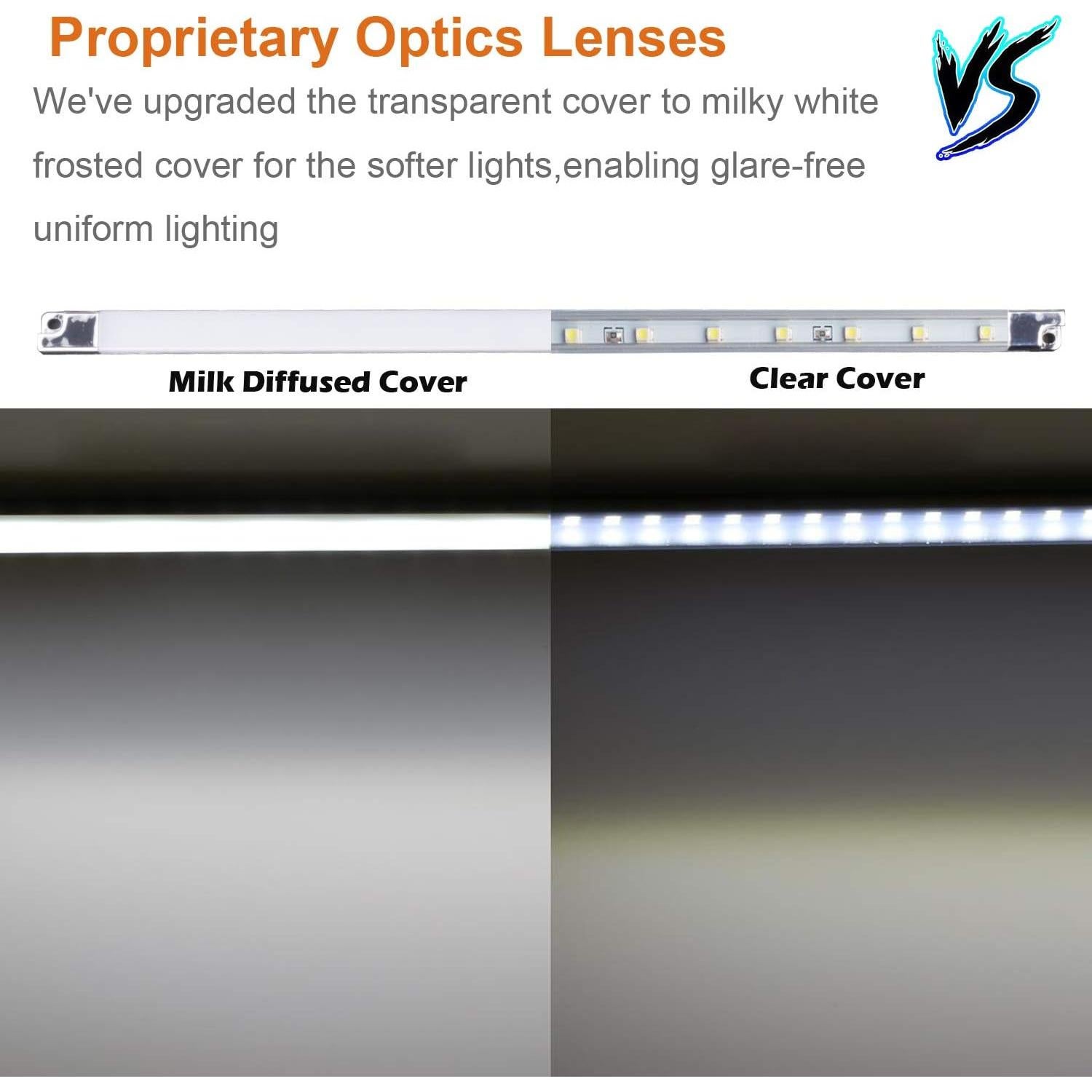 Cefrank Luces LED de Exhibición 4 Barras 6000K Blanco Frío