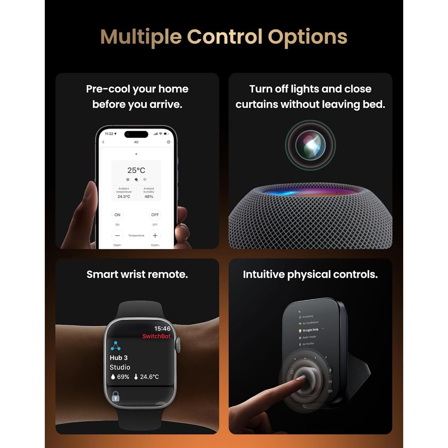 SwitchBot Hub 3 - Hub Inteligente con Pantalla IPS 2.4" y Control IR