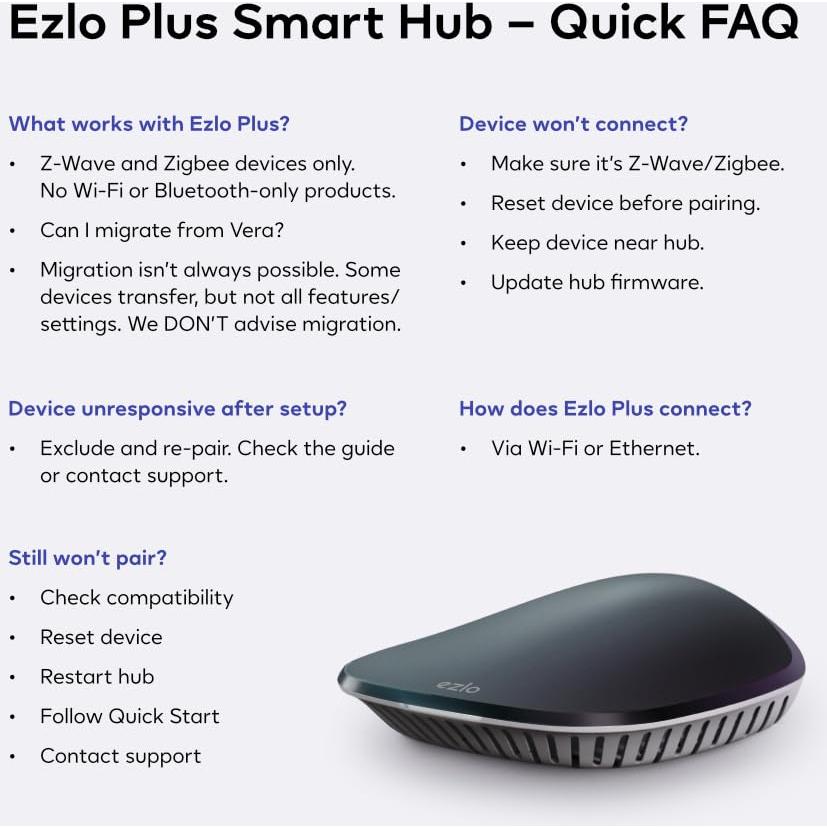 Hub de Hogar Inteligente Ezlo Plus con Zigbee y Z-Wave