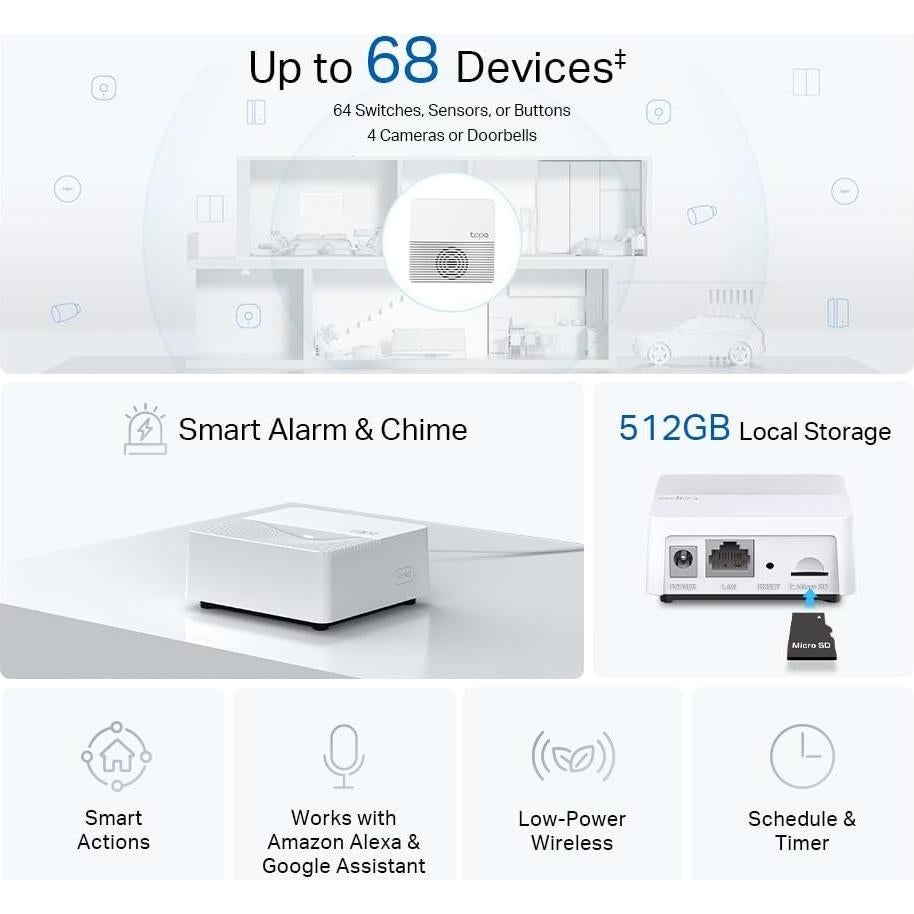 Hub Inteligente TP-Link Tapo H200 con Timbre y Almacenamiento 512GB