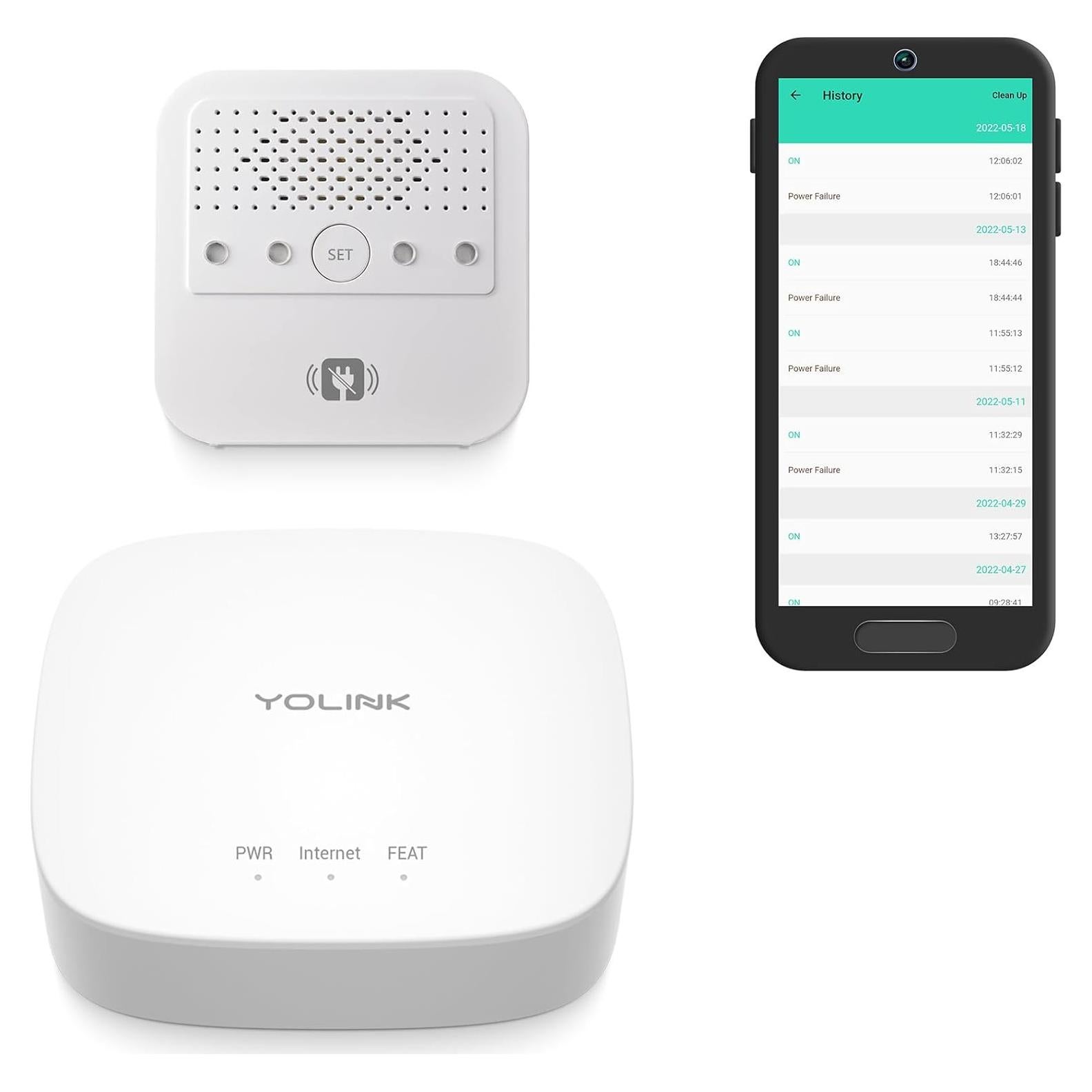 Kit de Alarma de Fallo de Energía YoLink con Hub Inteligente