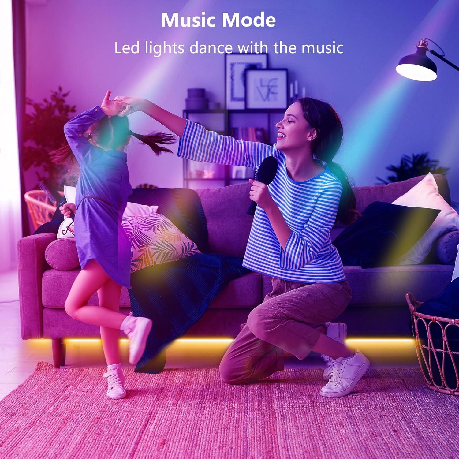 Luces de Tira LED RGB 30.48m Ledagic con Control Remoto