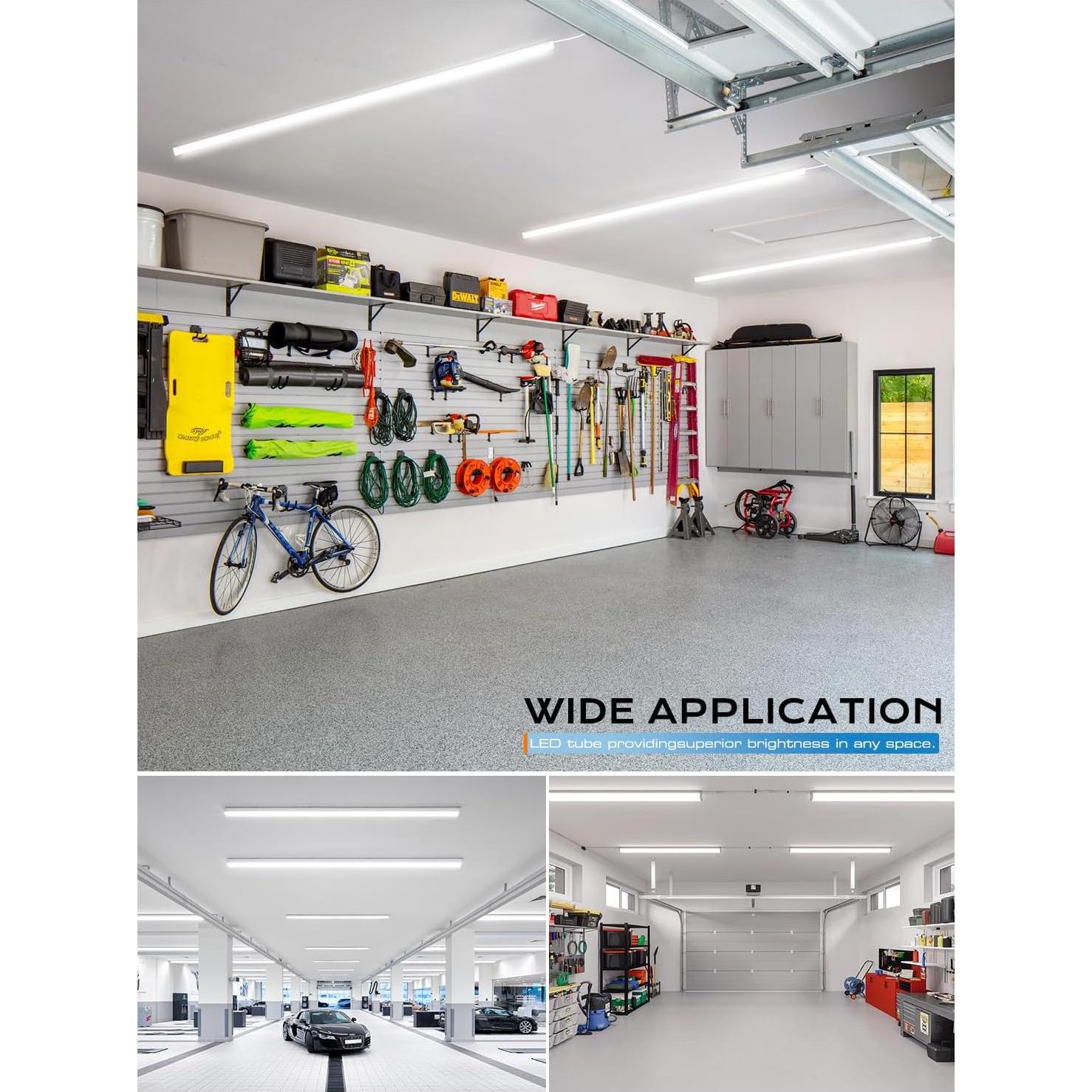 Luz de Taller LED 8FT ELEKICO 100W 15000lm Conectable 10 Pcs