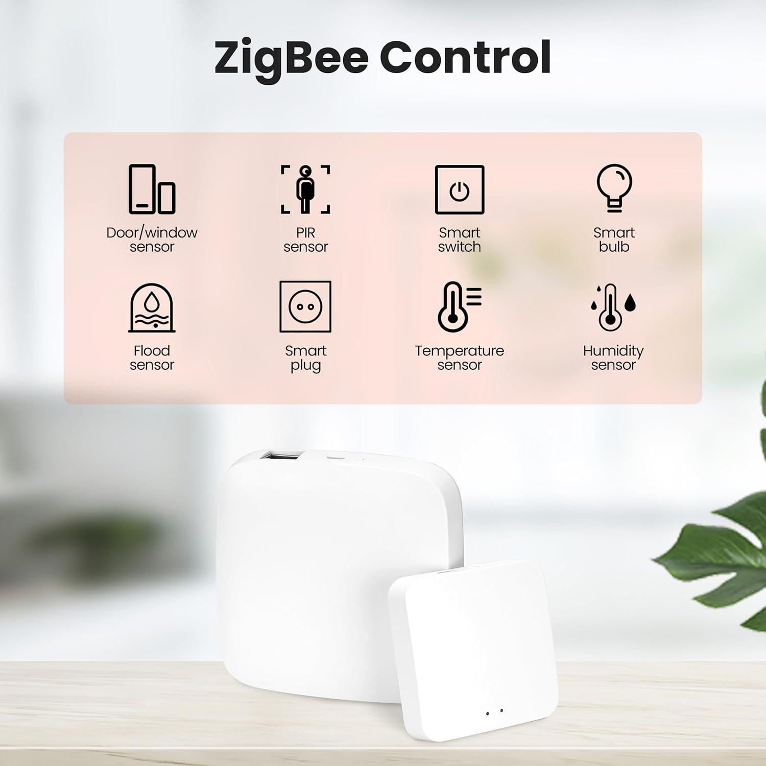 Hub de Hogar Inteligente Tuya ZigBee 3.0 Blanco - Controla 50 Dispositivos