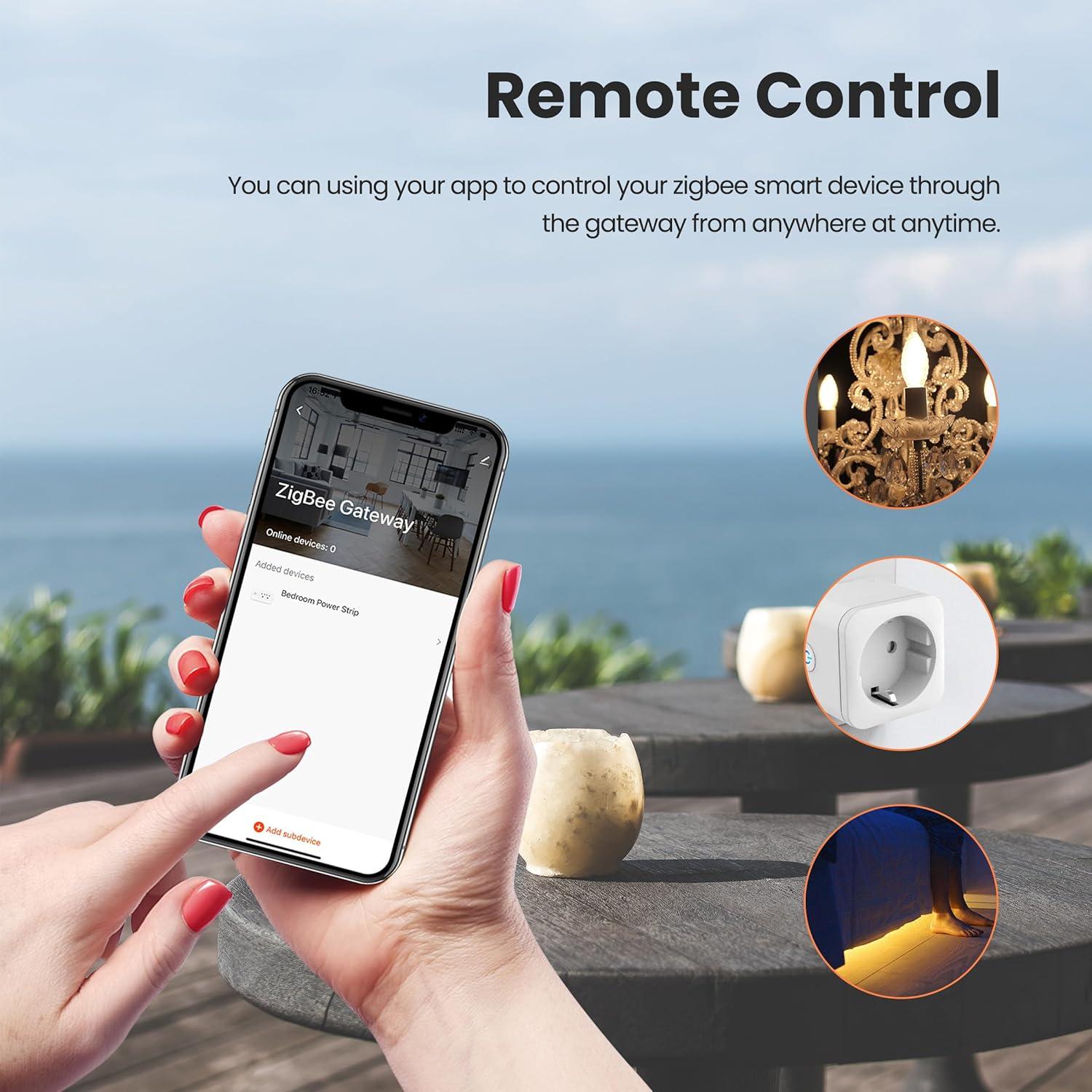 Hub de Hogar Inteligente Tuya ZigBee 3.0 Blanco - Controla 50 Dispositivos