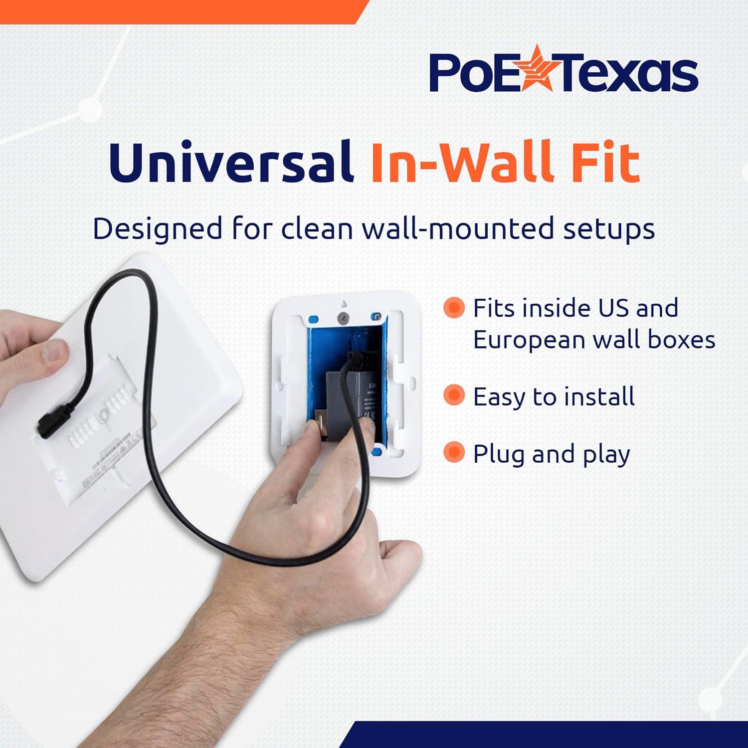 Adaptador PoE+ a USB-C PoE Texas para Amazon Echo Hub