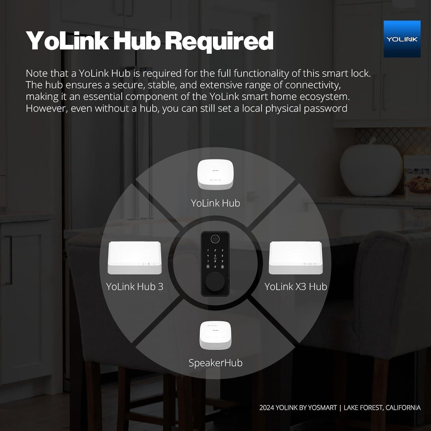 Cerradura Inteligente YoLink con Huella Dactilar y App