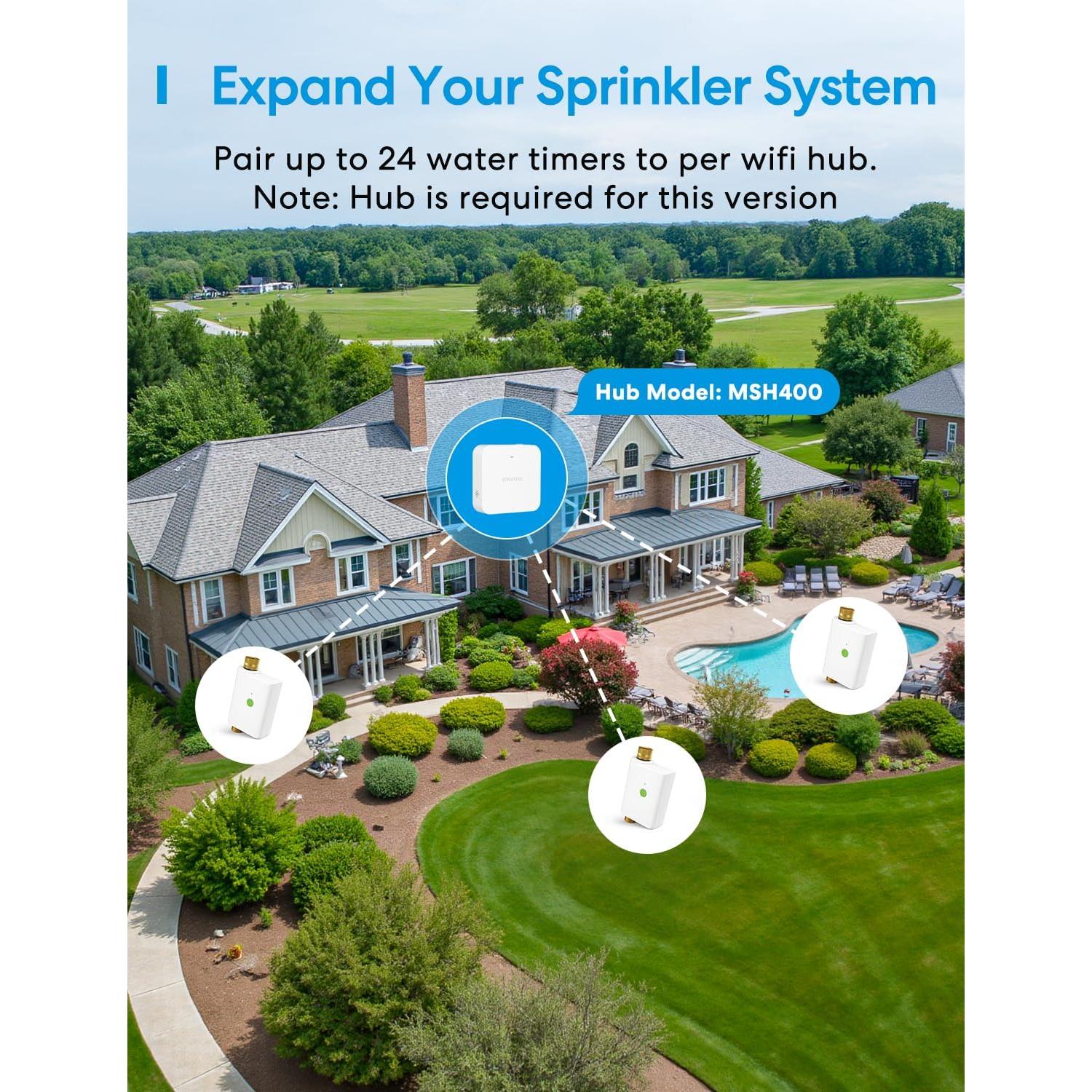 Temporizador de Manguera WiFi Meross MST100, Riego Inteligente