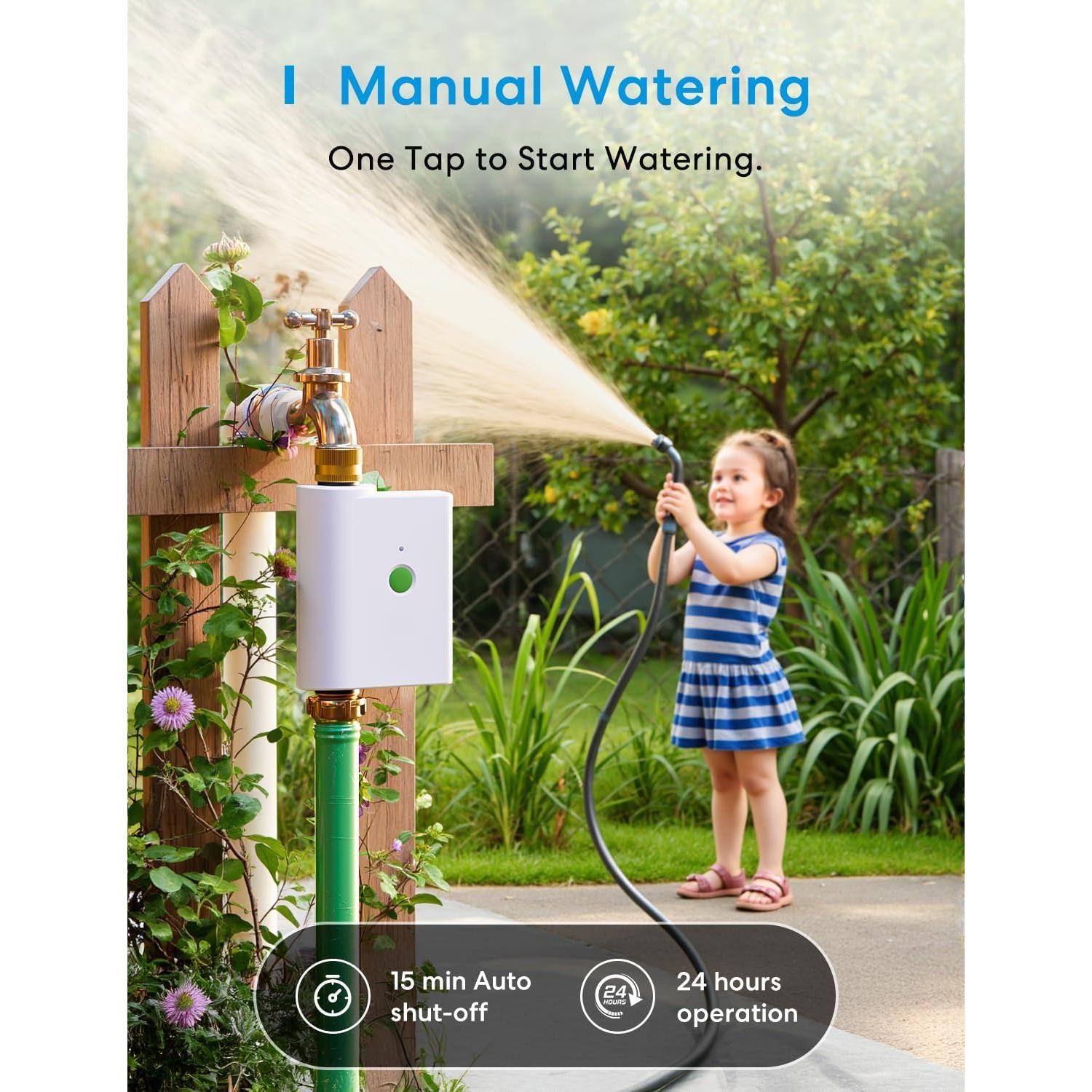 Temporizador de Manguera WiFi Meross MST100, Riego Inteligente