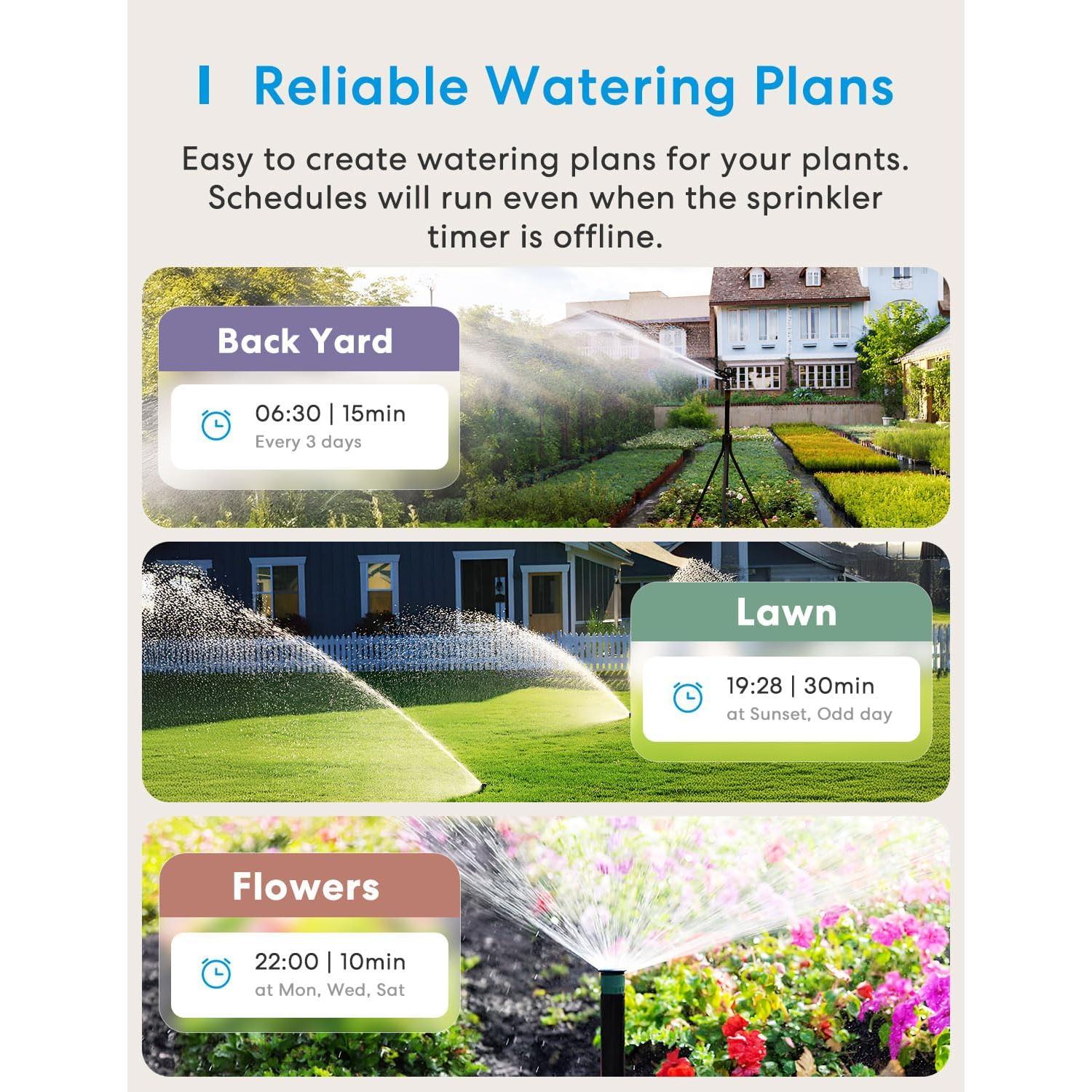 Temporizador de Manguera WiFi Meross MST100, Riego Inteligente