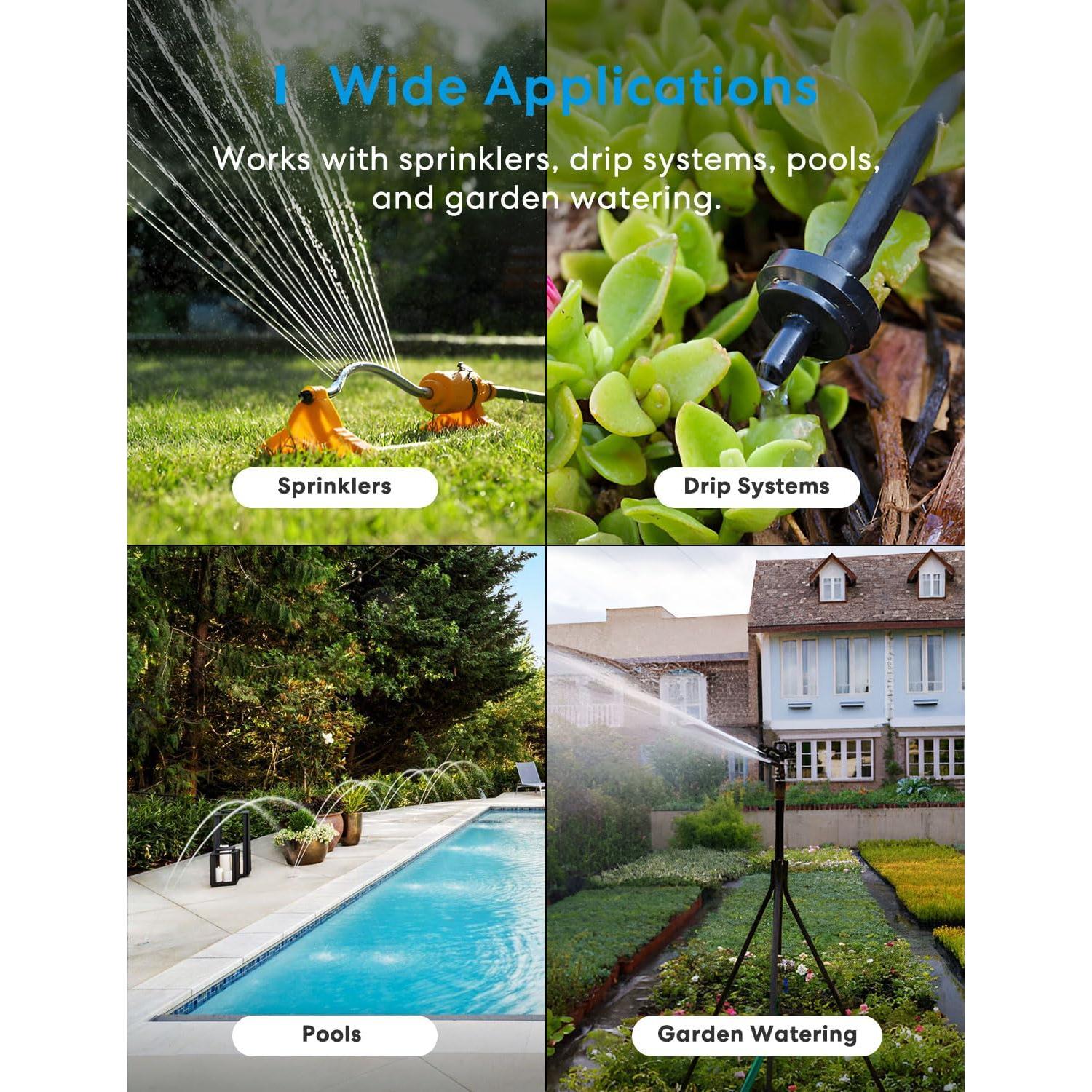 Temporizador de Manguera WiFi Meross MST100, Riego Inteligente