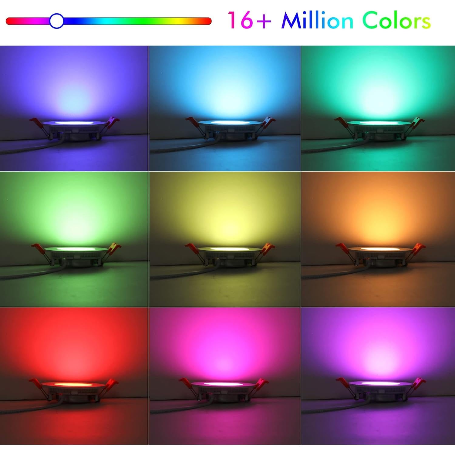 CLOUDY BAY 6 Luces LED Empotradas 3" WiFi RGB 9W