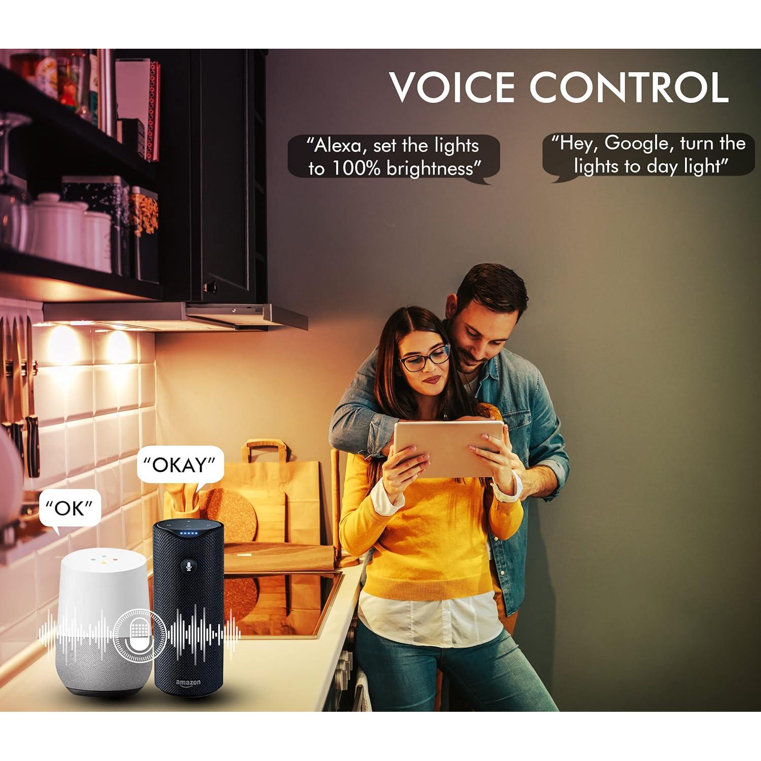 CLOUDY BAY 6 Luces LED Empotradas 3" WiFi RGB 9W