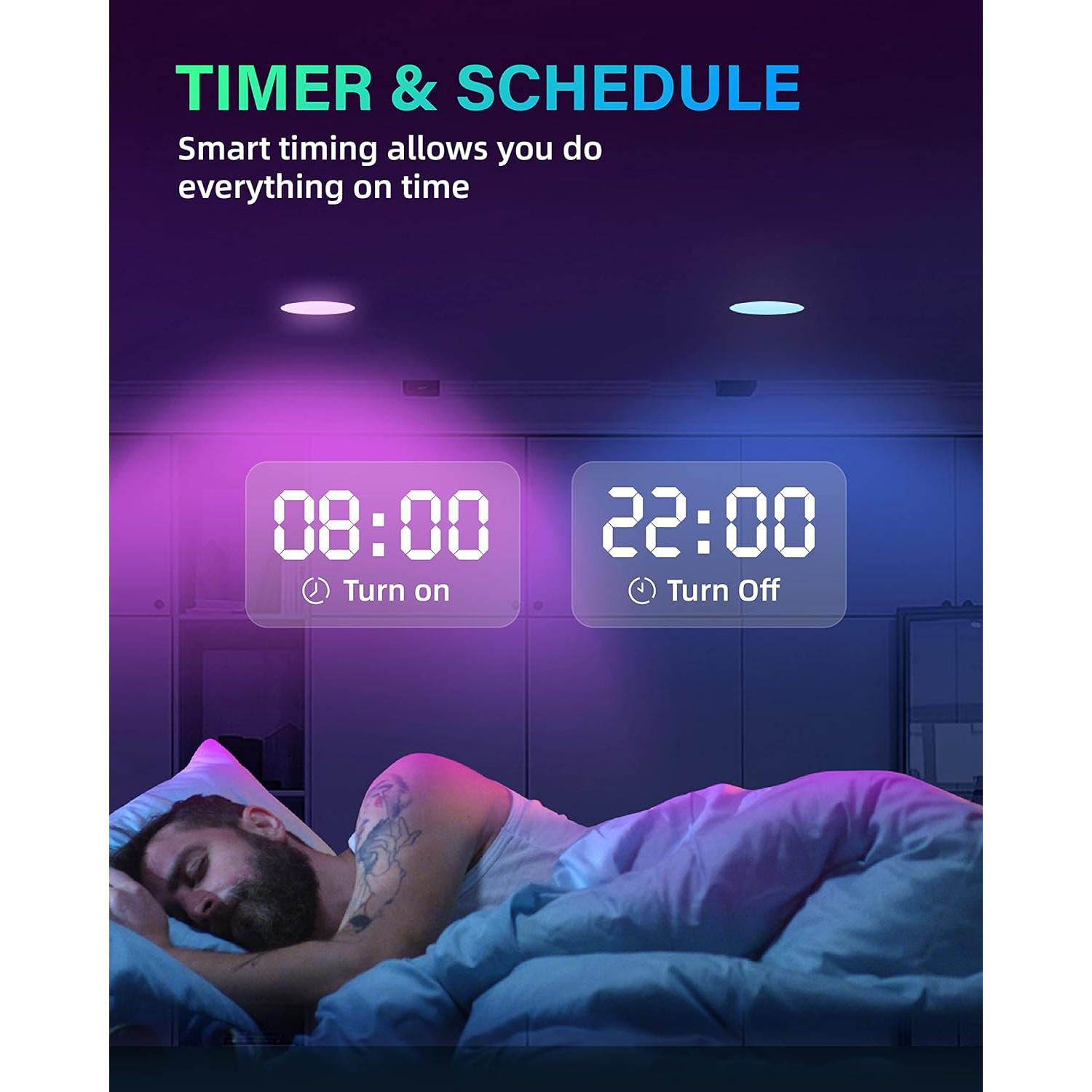 Paquete de 16 Luces Empotradas Inteligentes 4" RGB POWERASIA 9W