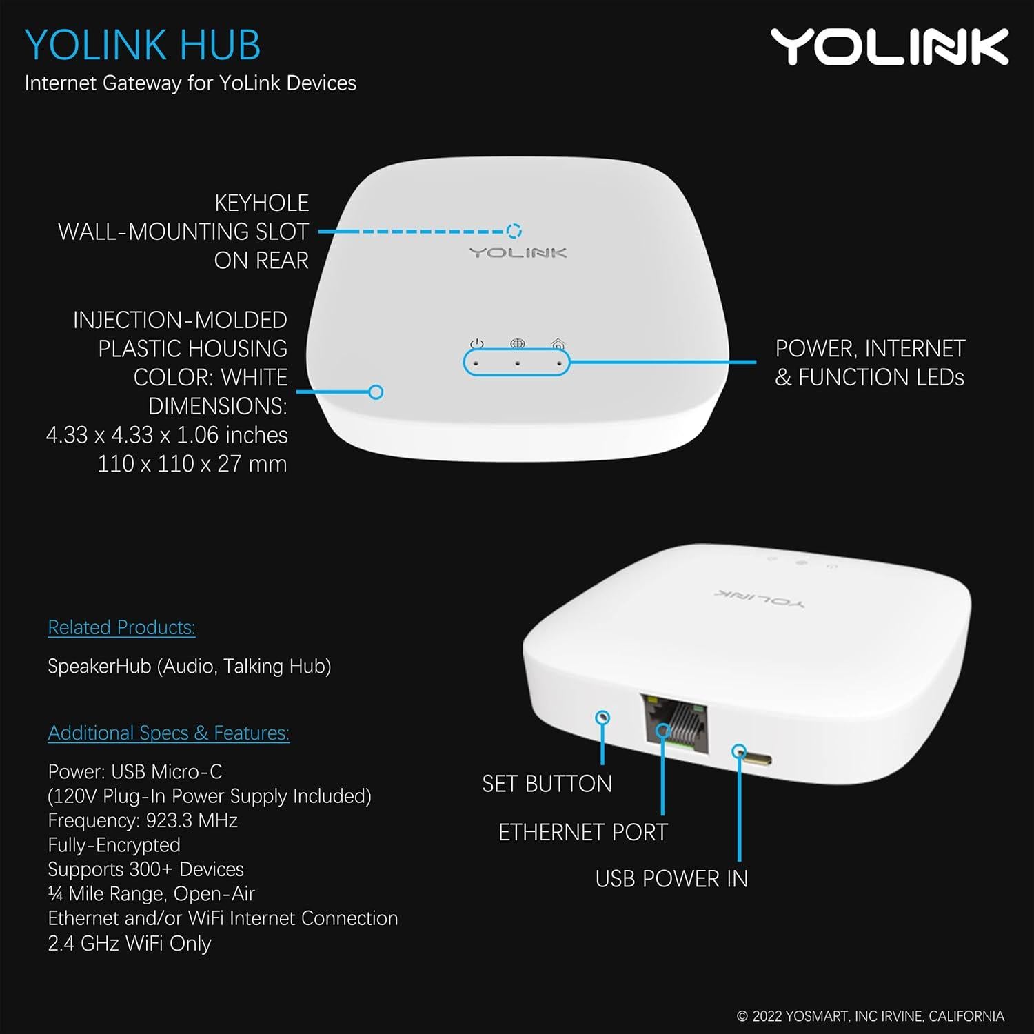 Kit de Inicio Hogar Inteligente YoLink: Seguridad y Detección de Fugas