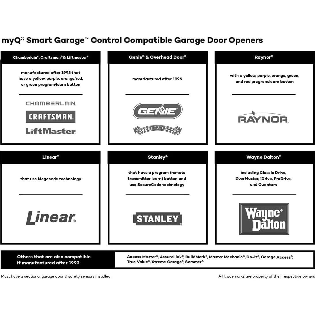 Control de Garaje Inteligente LiftMaster myQ 821LMC-S - Blanco