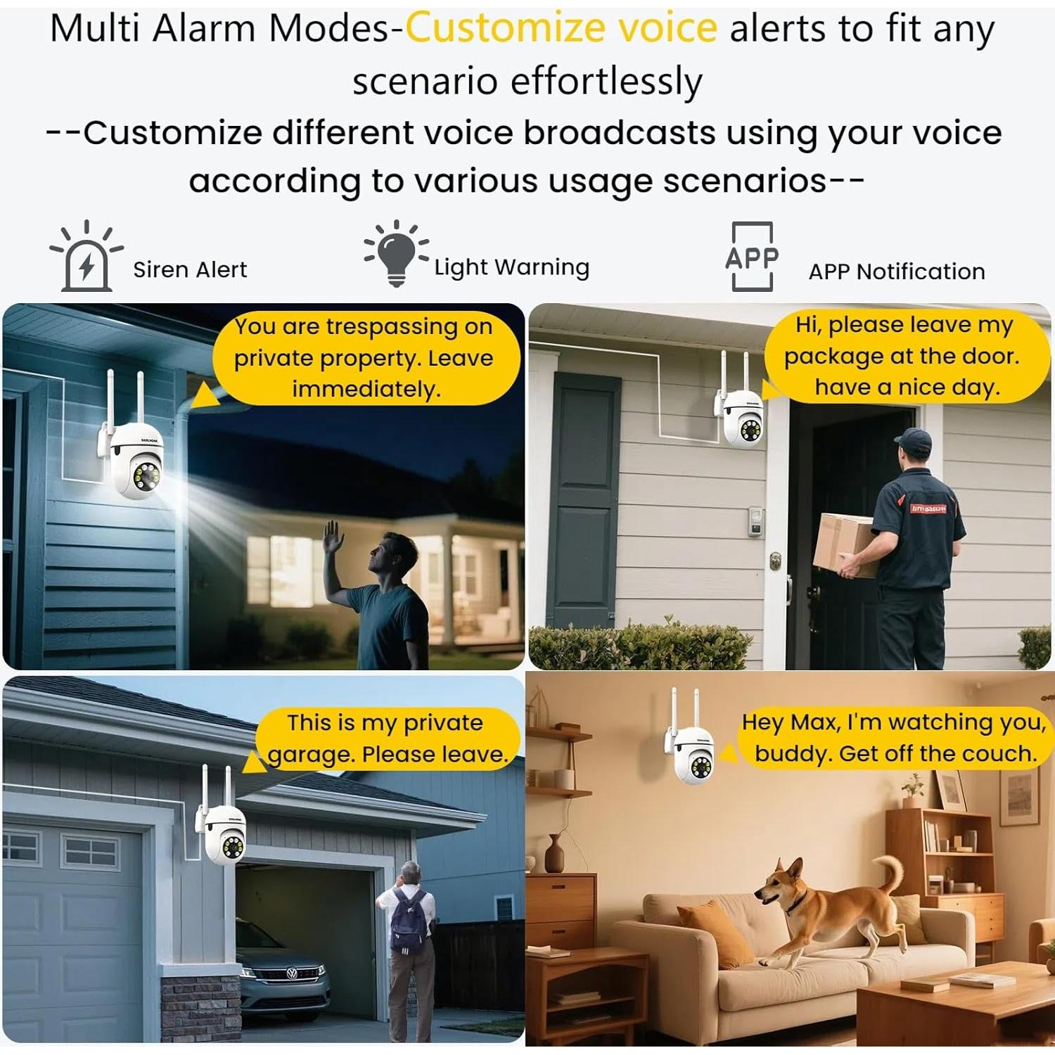 Cámara de Seguridad Inalámbrica EKOLVOSK QD4 HD 2.5K 360°