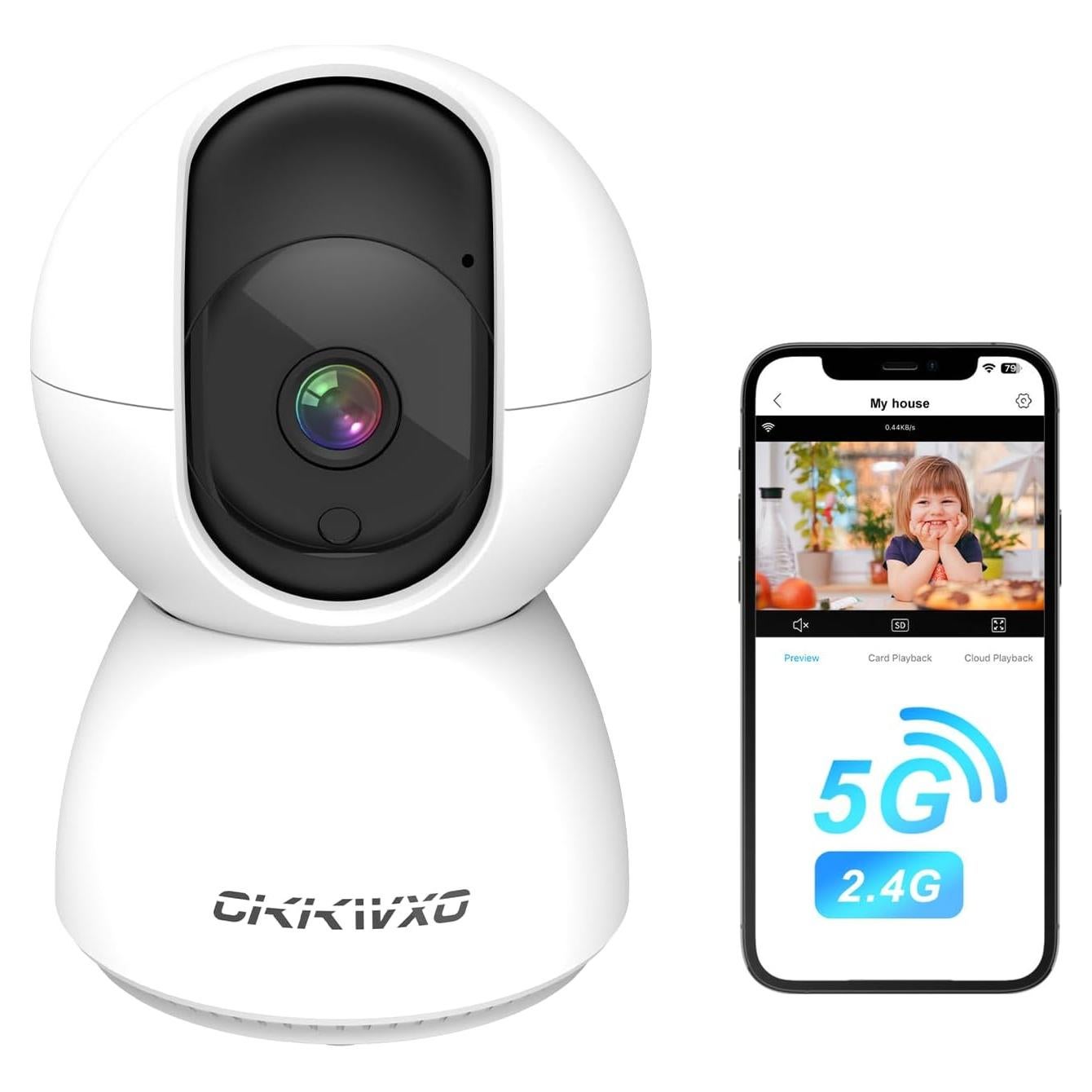 Cámara de Seguridad Interior WiFi 2K CiKiKWXO con Audio Bidireccional