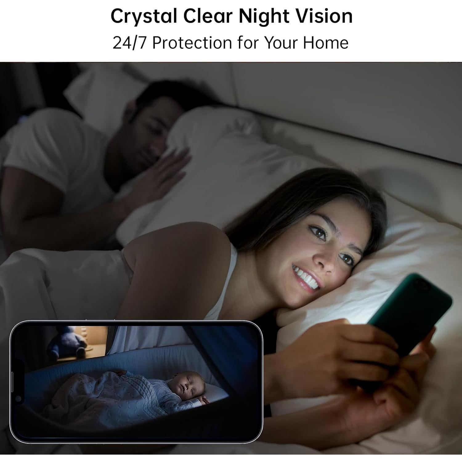 Cámara de Seguridad Interior WiFi 2K CiKiKWXO con Audio Bidireccional