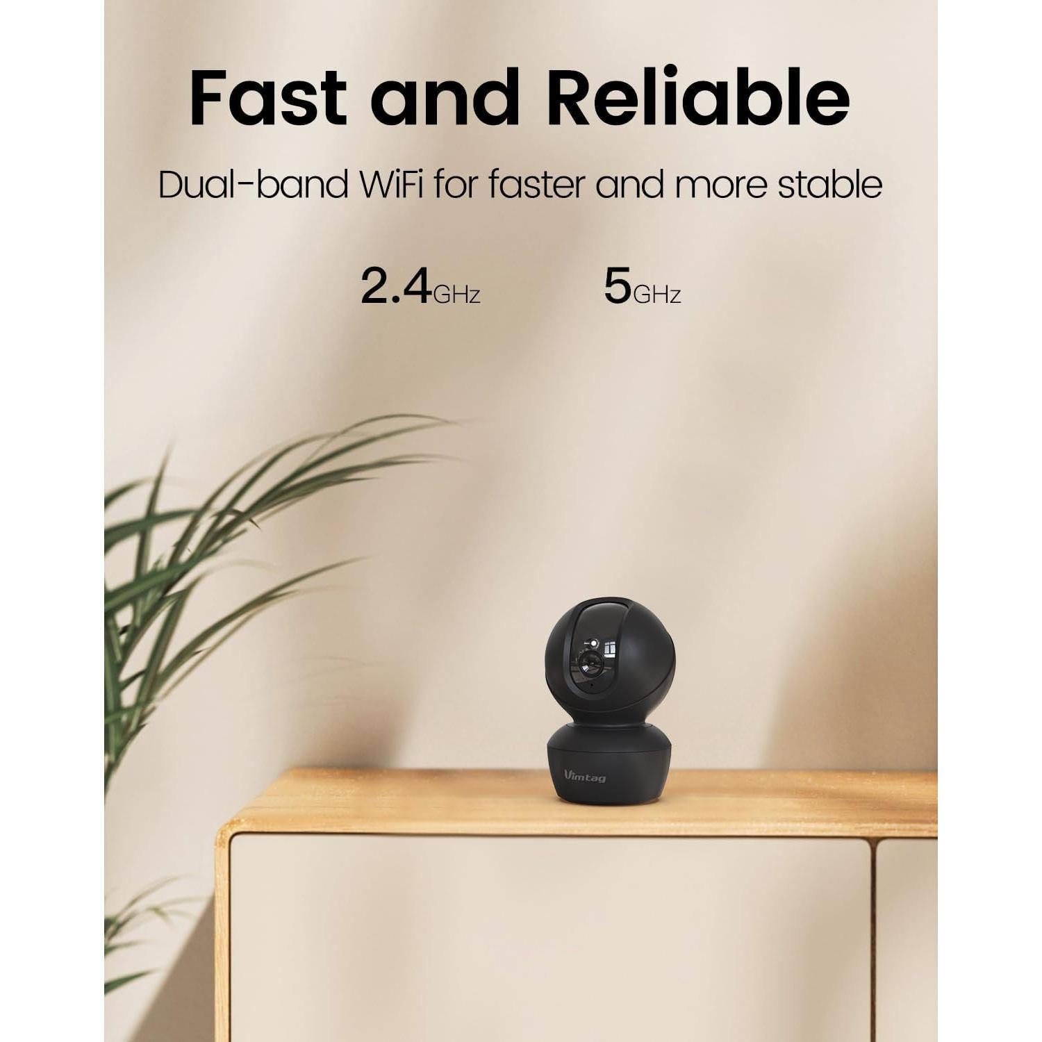 Cámara de Seguridad VIMTAG 2.5K Interior Paquete de 2