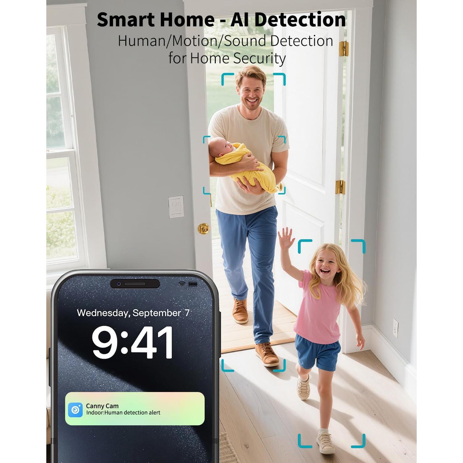 Cámara de Seguridad VIMTAG 2.5K Interior Paquete de 2