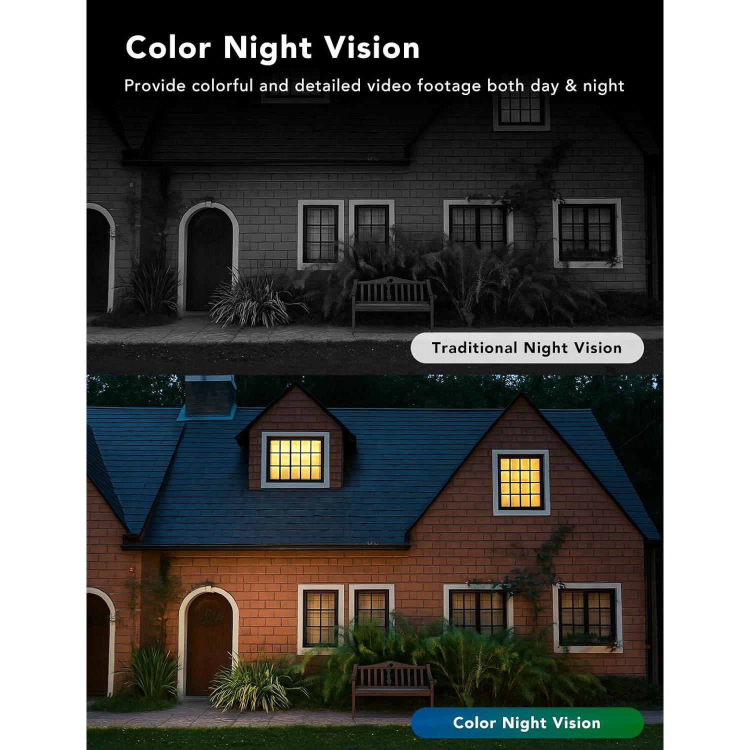 Cámara de Seguridad 2K FAMVIVA IP65 con Visión Nocturna