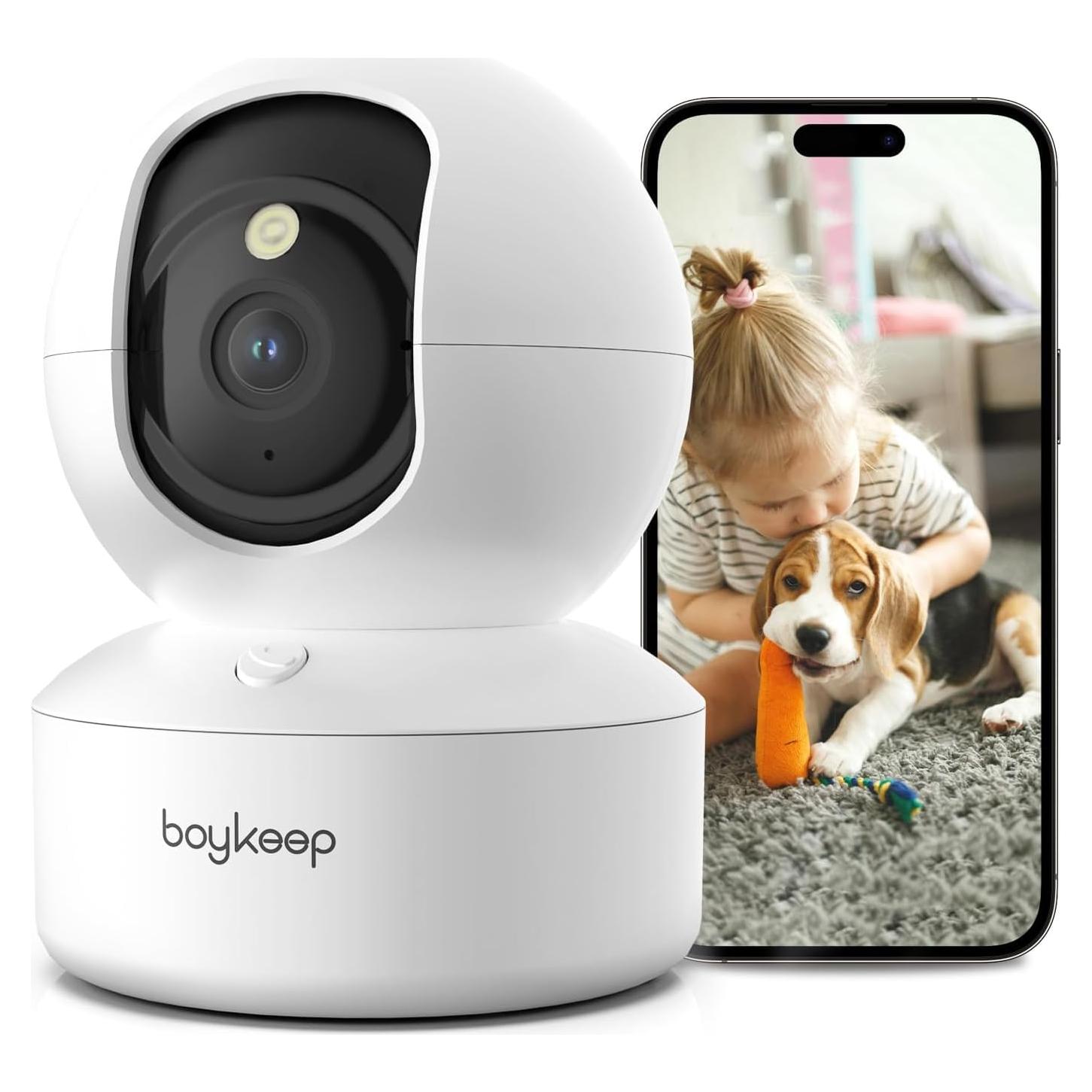 Cámara Interior BoyKeep K30 2K con Visión Nocturna y Audio