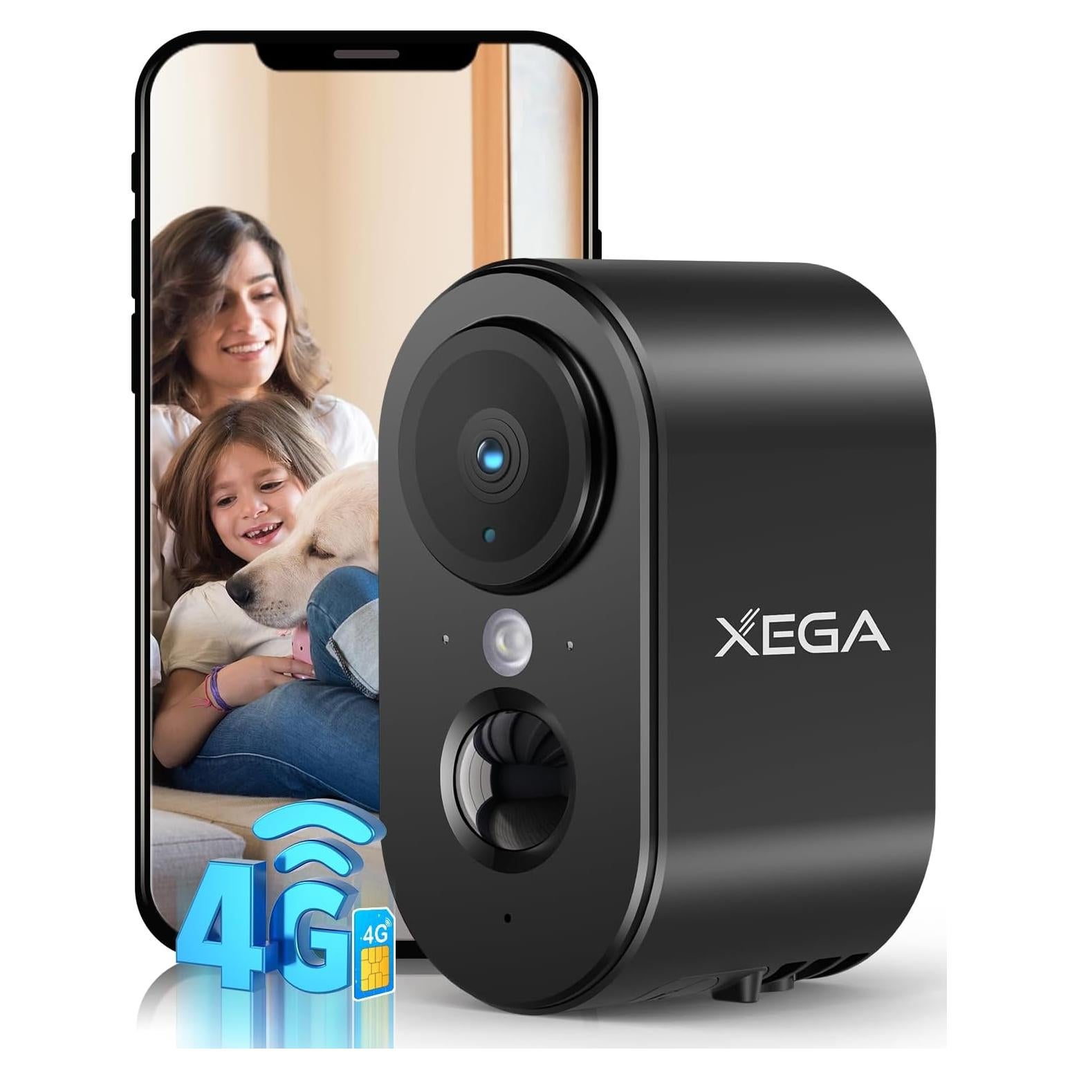 Cámara de Seguridad Celular Xega 4G Interior 2K con SIM