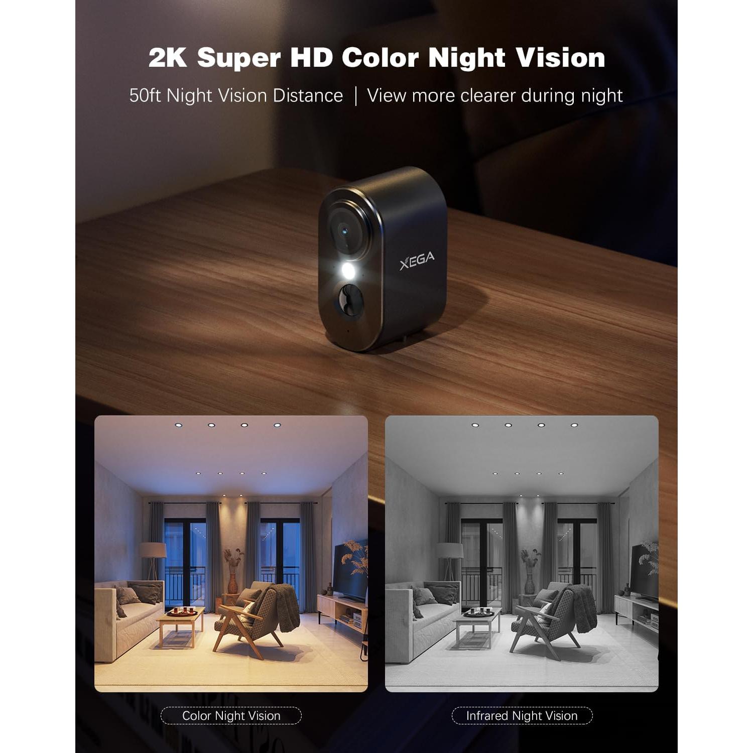 Cámara de Seguridad Celular Xega 4G Interior 2K con SIM