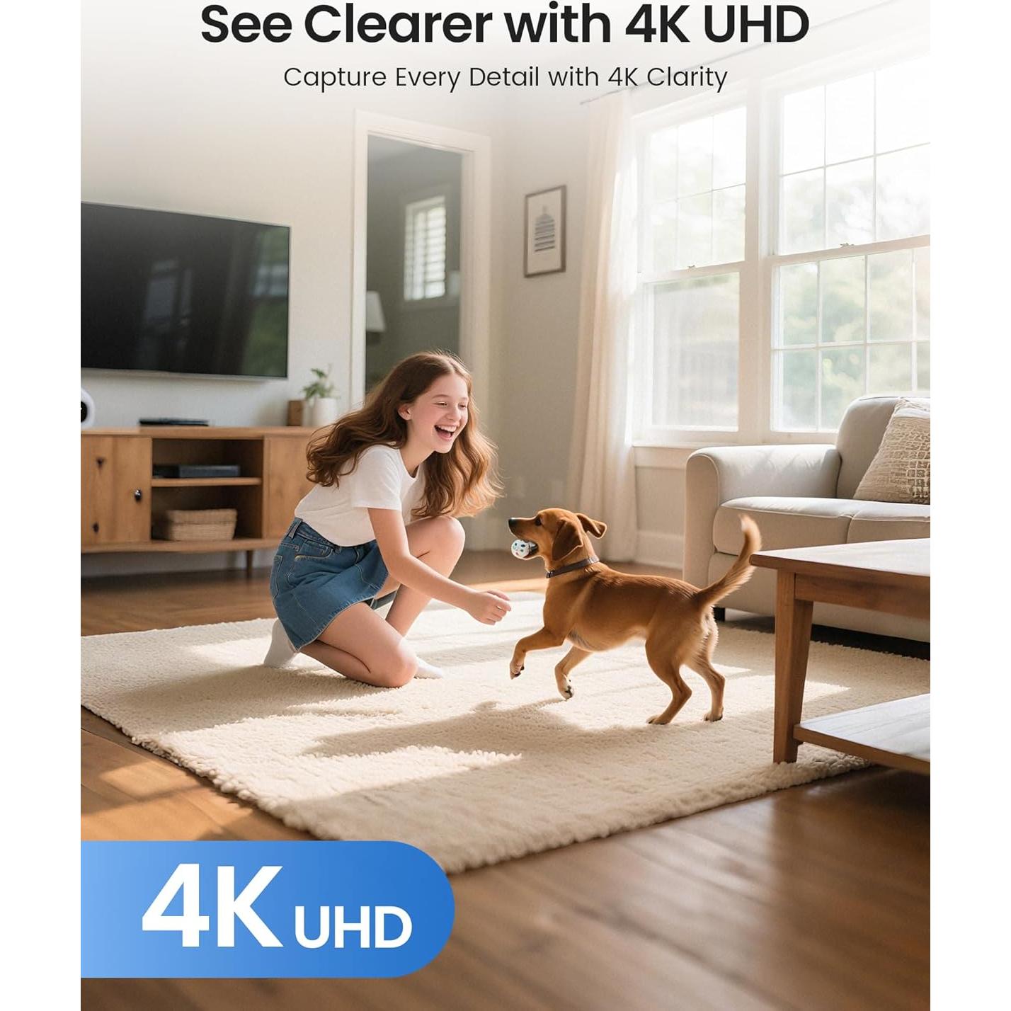 Cámara de Seguridad ZOSI C518 4K WiFi Pan/Tilt Interior