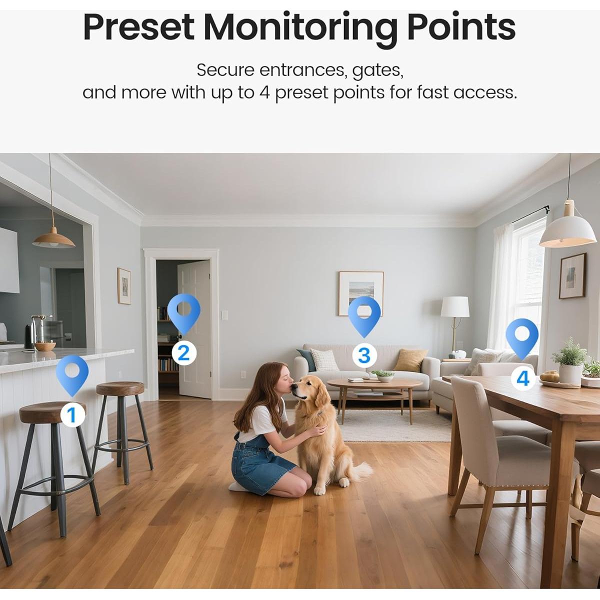 Cámara de Seguridad ZOSI C518 4K WiFi Pan/Tilt Interior