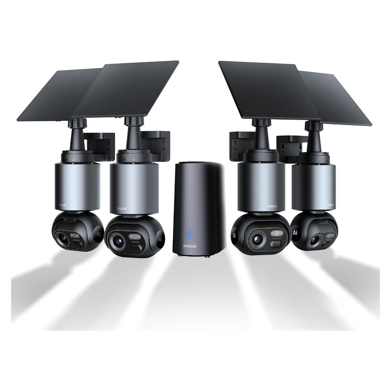 Kit de 4 Cámaras de Seguridad Inalámbricas BOTSLAB 4K Solar