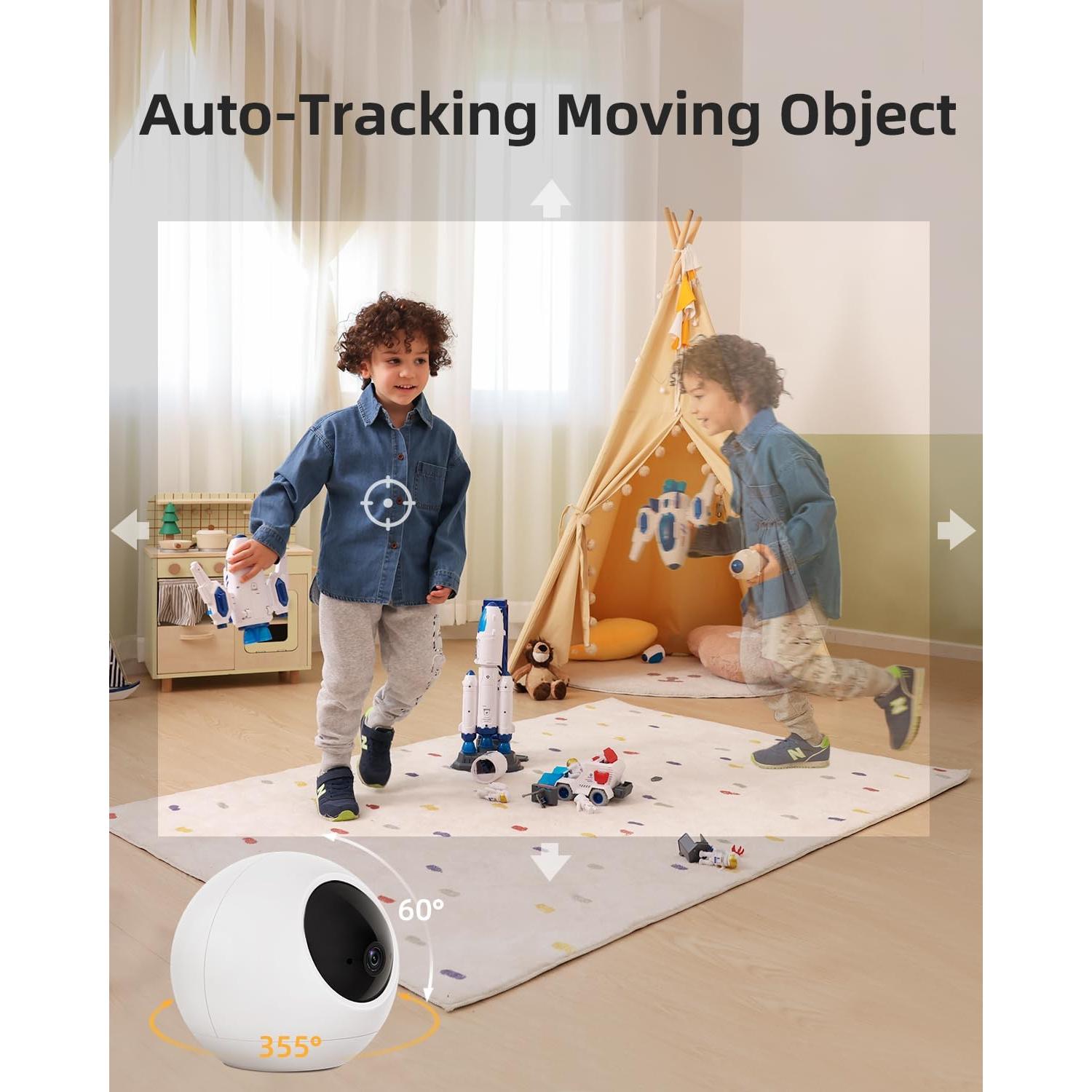 Cámara de Seguridad Interior Noorio T110 2K WiFi 5GHz 360°