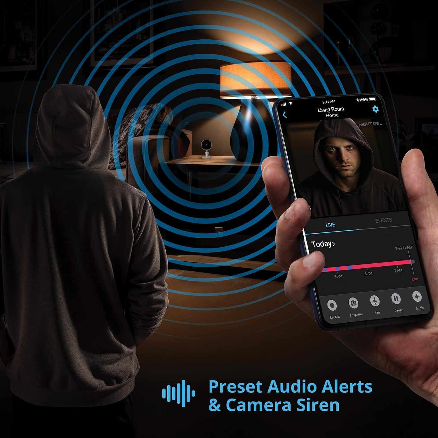 Cámara Inalámbrica Night Owl 1080p con Audio Bidireccional