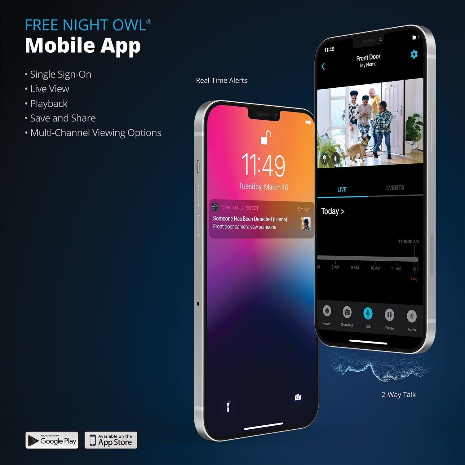 Cámara Inalámbrica Night Owl 1080p con Audio Bidireccional