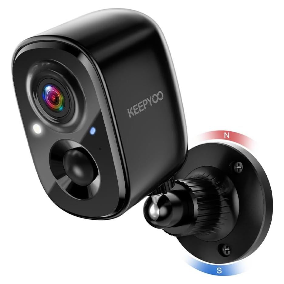 Cámara de Seguridad Inalámbrica 2.5K KEEPYOO con Visión Nocturna