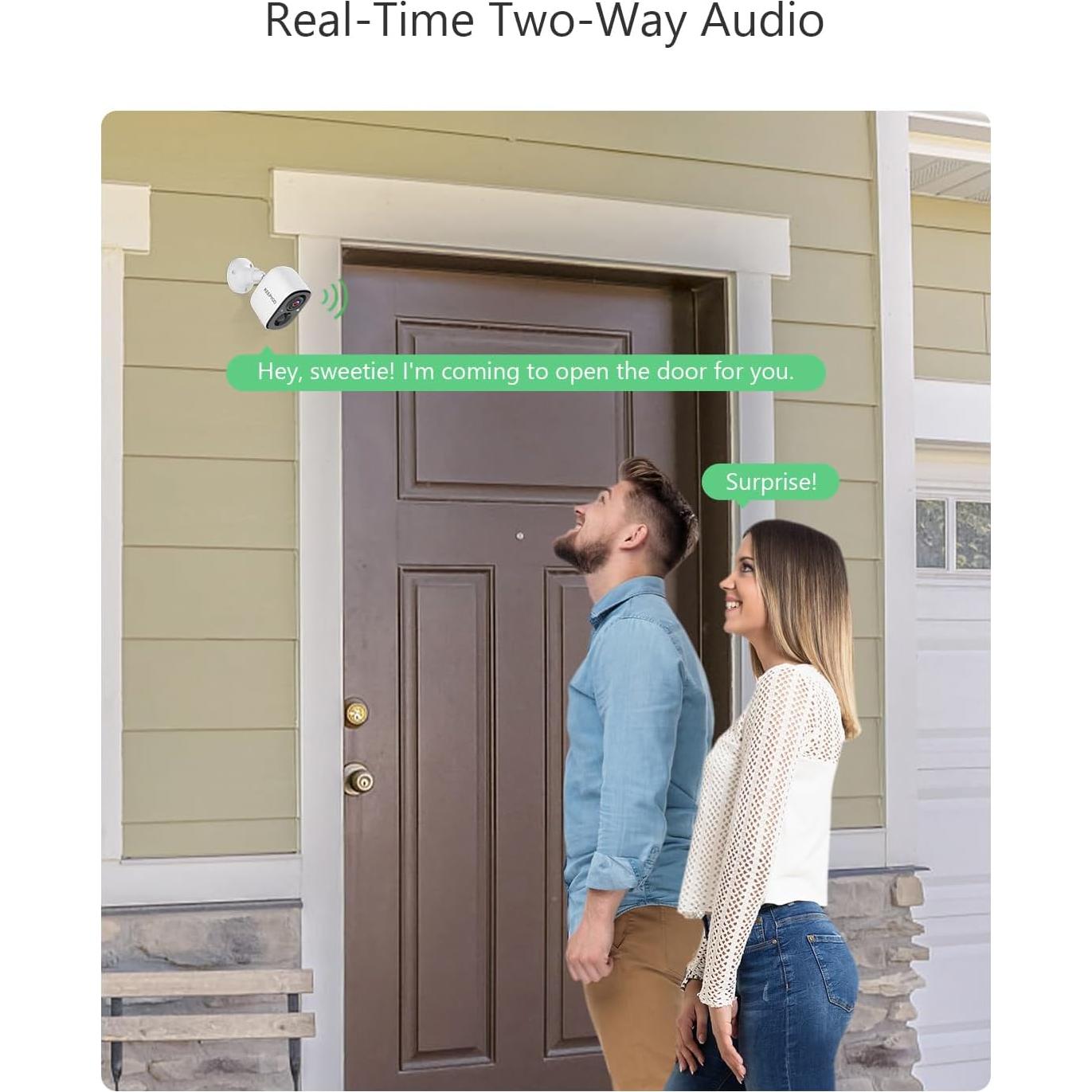 Cámara de Seguridad Inalámbrica 2.5K KEEPYOO con Visión Nocturna