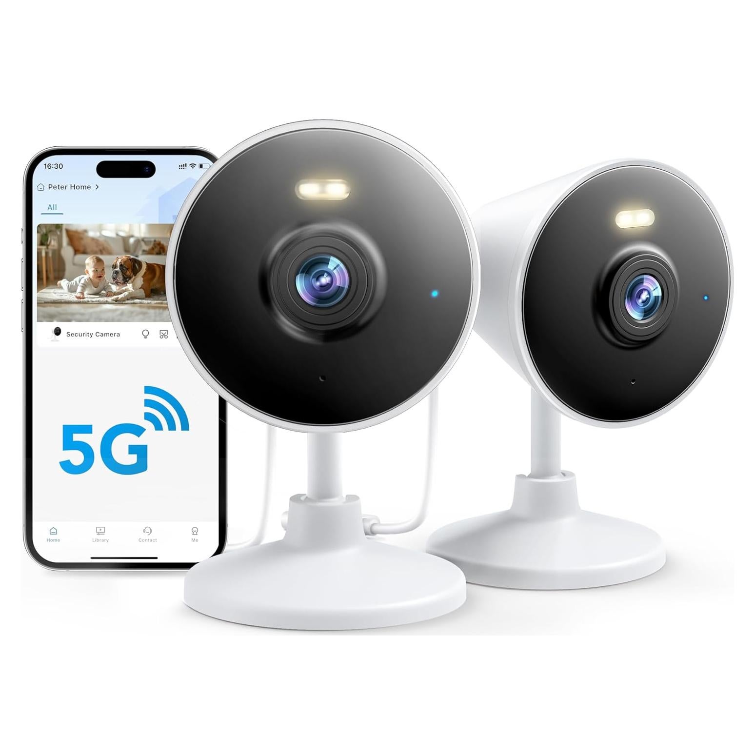 Cámara de Seguridad Rocktone 1080p WiFi Doble Banda 2Pack