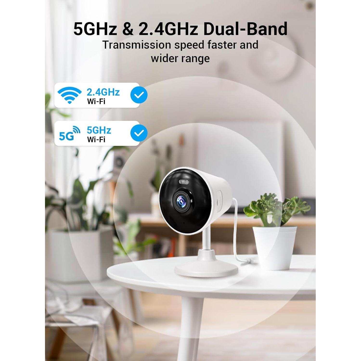 Cámara de Seguridad Rocktone 1080p WiFi Doble Banda 2Pack