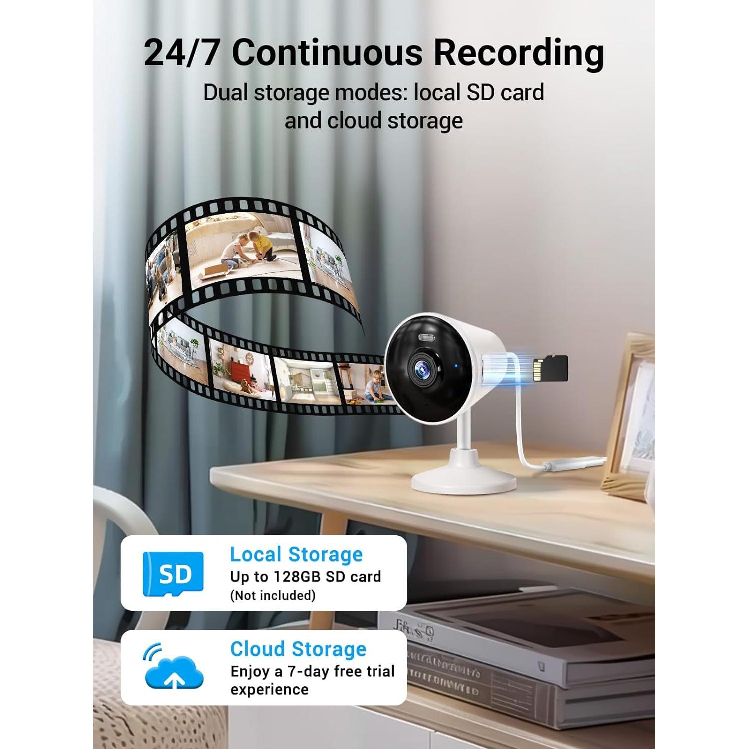 Cámara de Seguridad Rocktone 1080p WiFi Doble Banda 2Pack