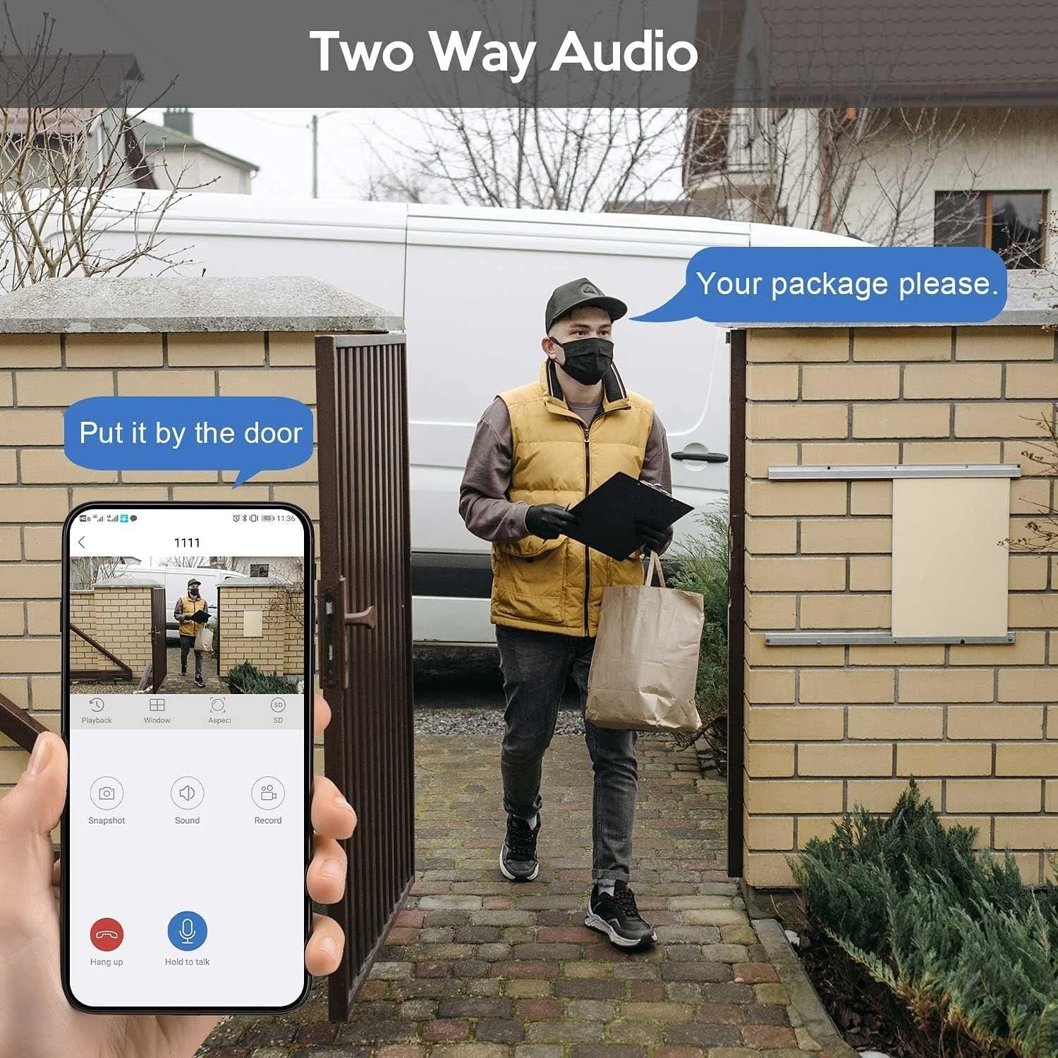 Cámara de Seguridad Inalámbrica Kittyhok 3MP 2K con Visión Nocturna