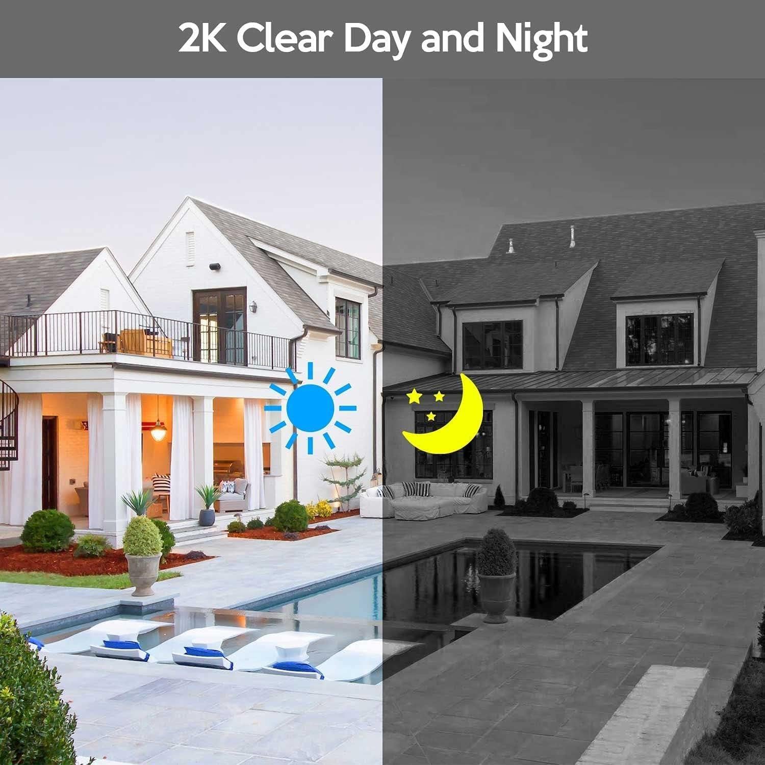 Cámara de Seguridad Inalámbrica Kittyhok 3MP 2K con Visión Nocturna