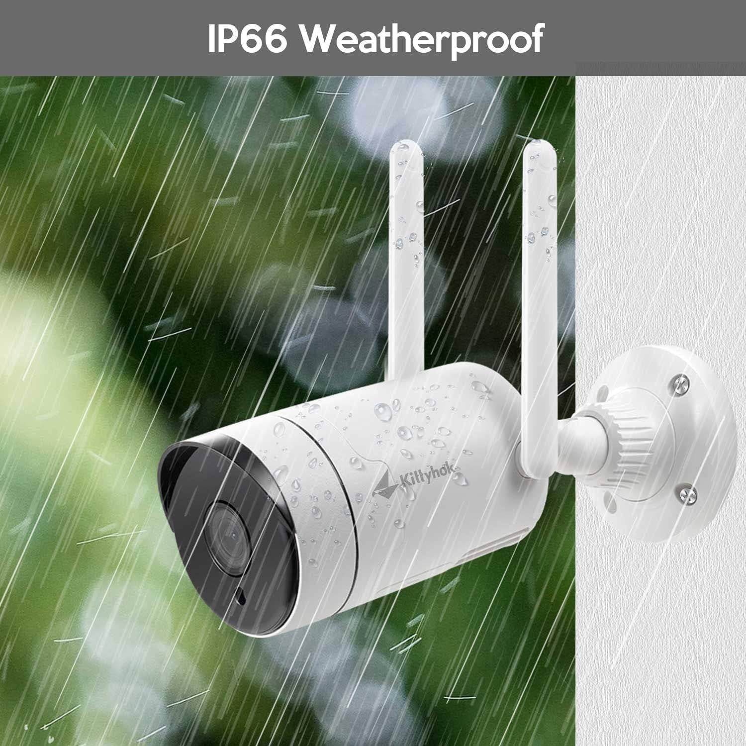 Cámara de Seguridad Inalámbrica Kittyhok 3MP 2K con Visión Nocturna