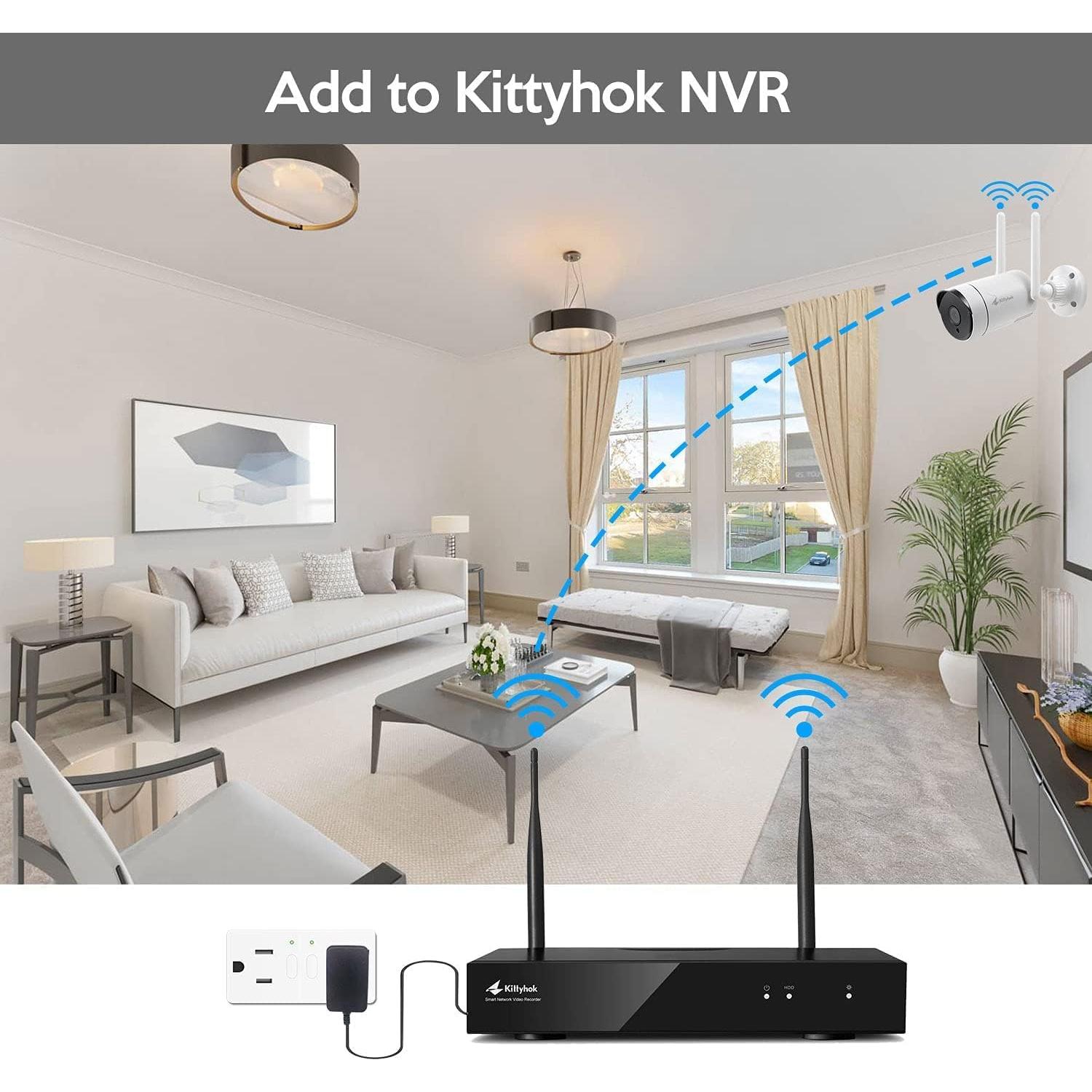 Cámara de Seguridad Inalámbrica Kittyhok 3MP 2K con Visión Nocturna