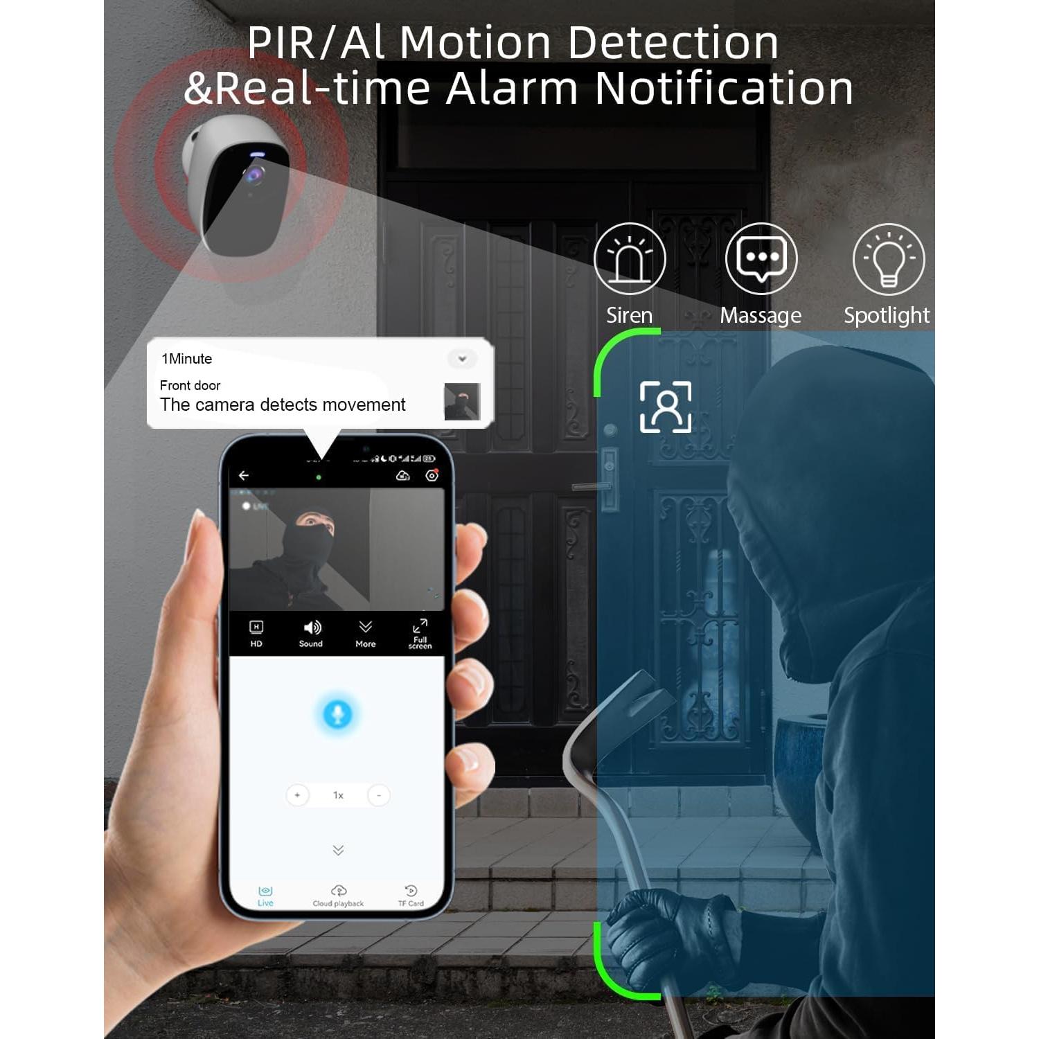 Cámaras de Seguridad Inalámbricas ELECCTV W1 2K Doble Banda